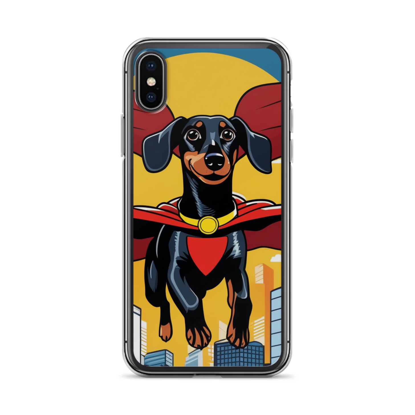 PugMug Custom Black Dachshund iPhone Case