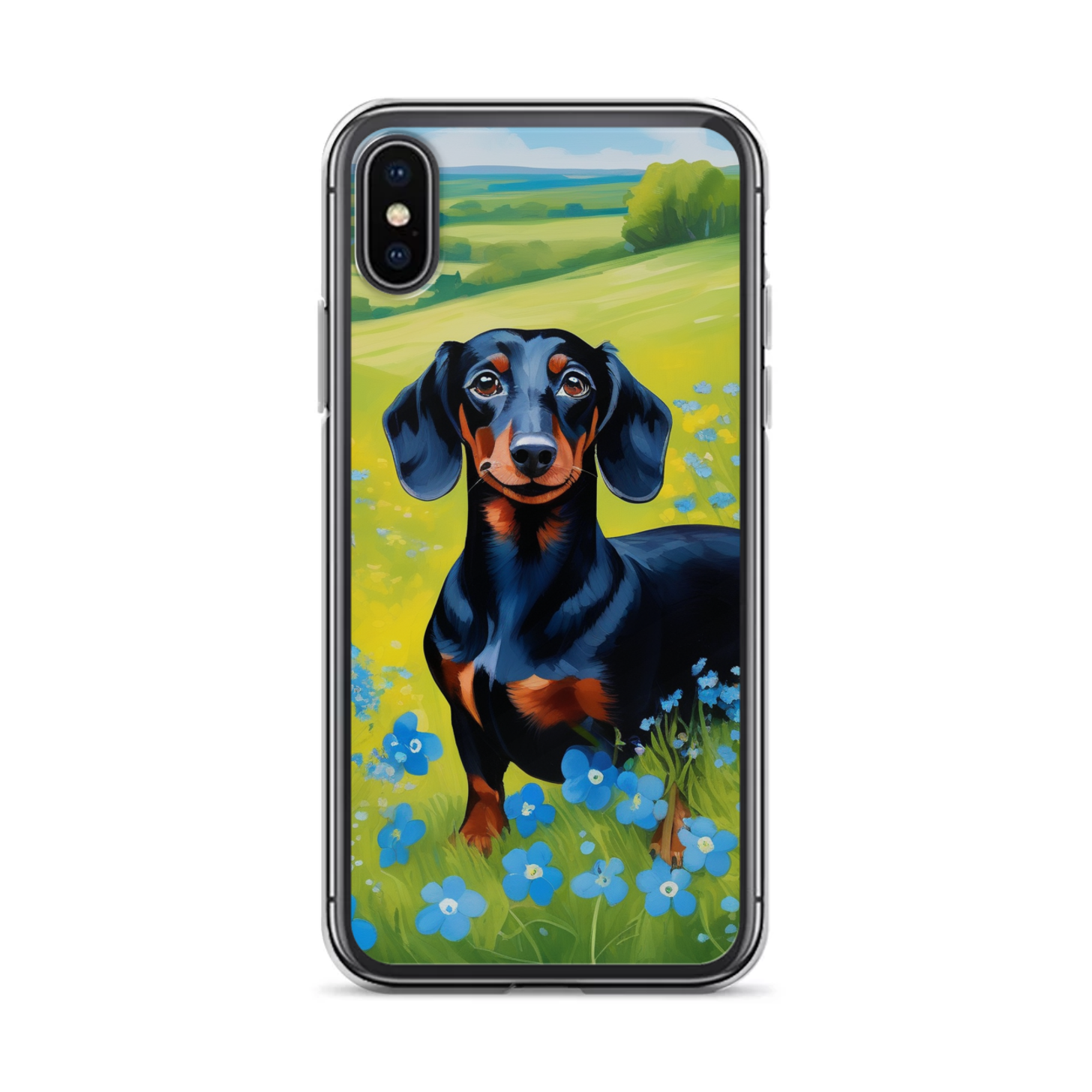 PugMug Custom Black Dachshund iPhone Case