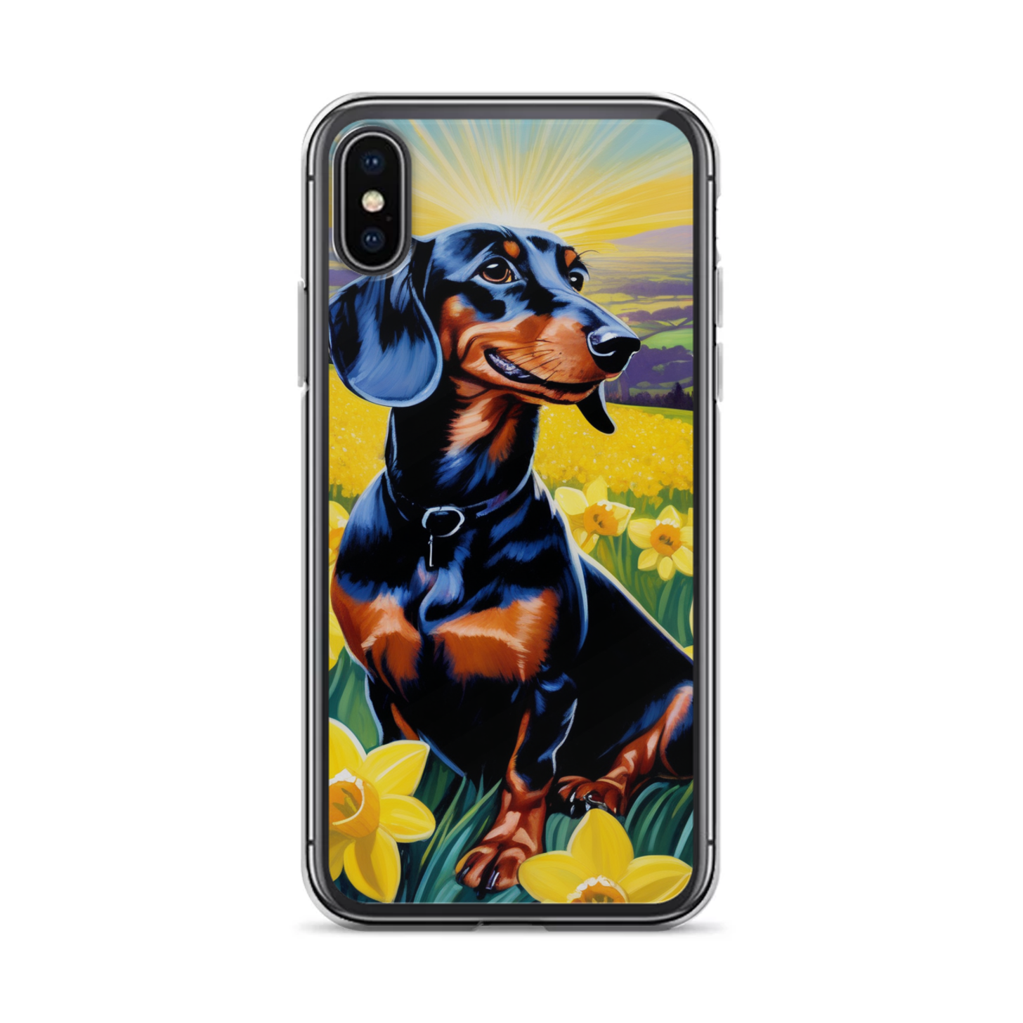 PugMug Custom Black Dachshund iPhone Case