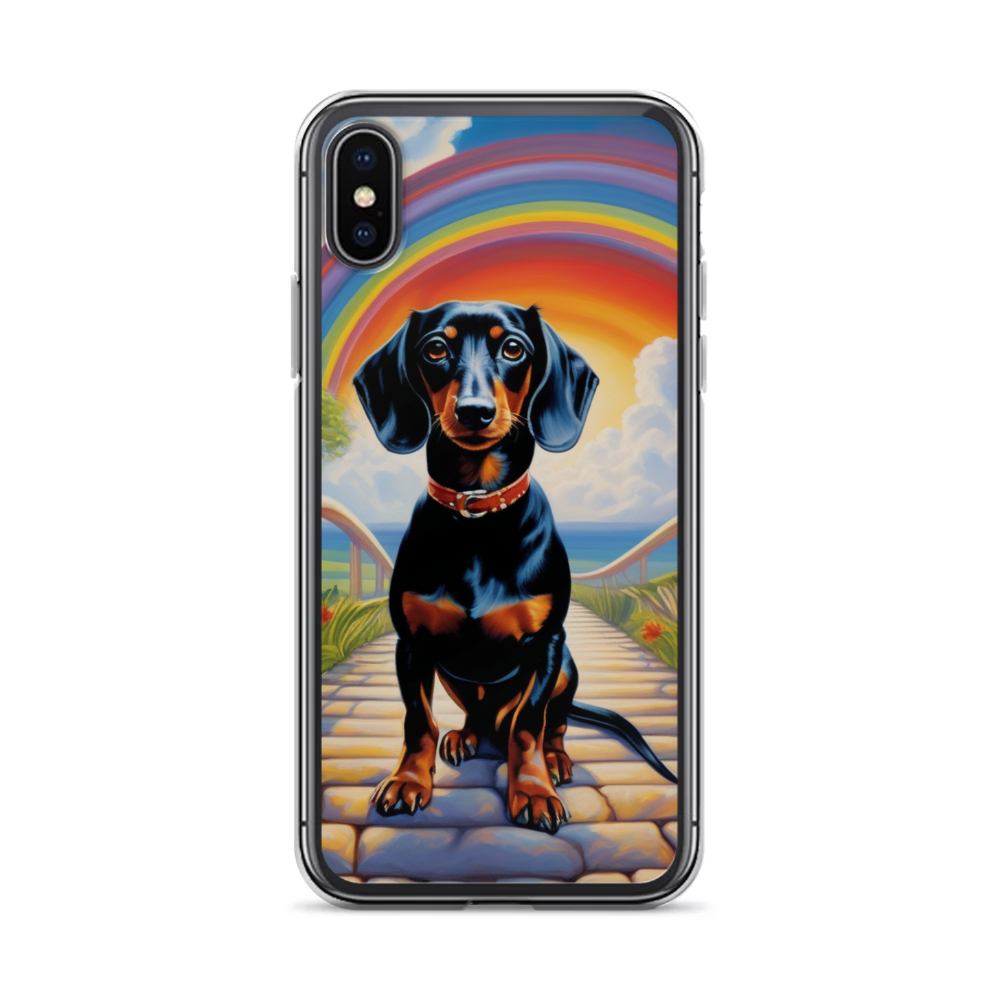 PugMug Custom Black Dachshund iPhone Case