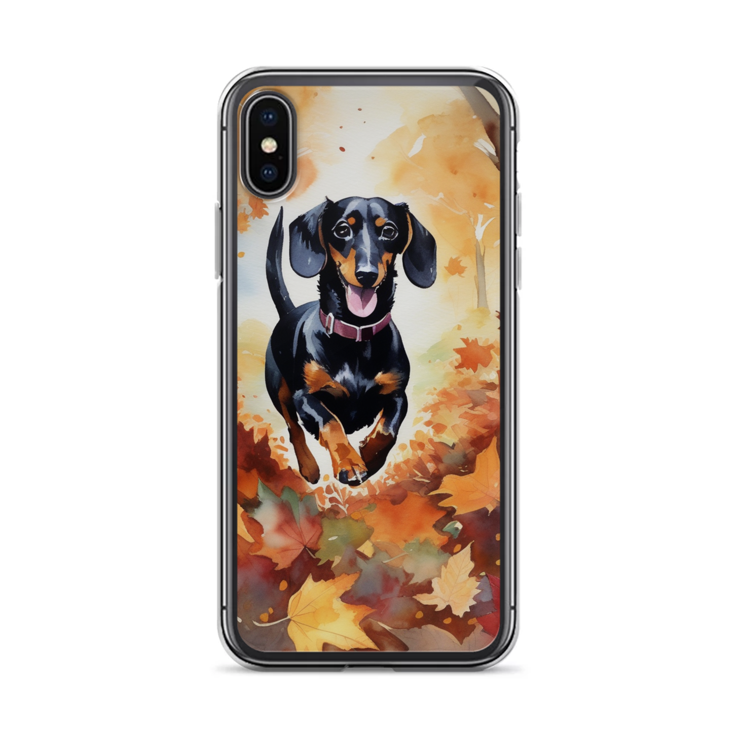 PugMug Custom Black Dachshund iPhone Case