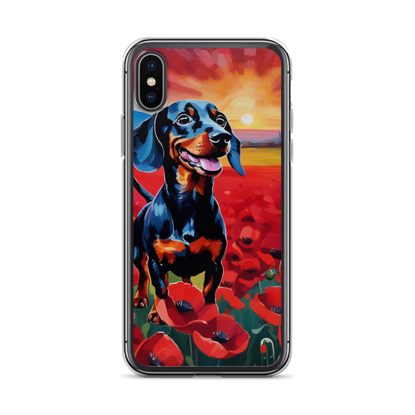 PugMug Custom Black Dachshund iPhone Case