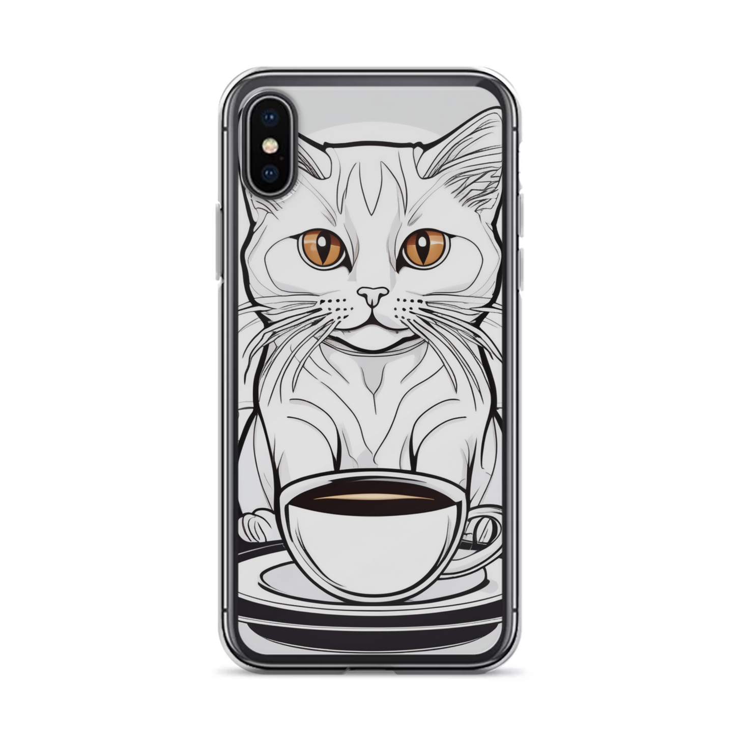 PugMug Custom White Companion Cat iPhone Case