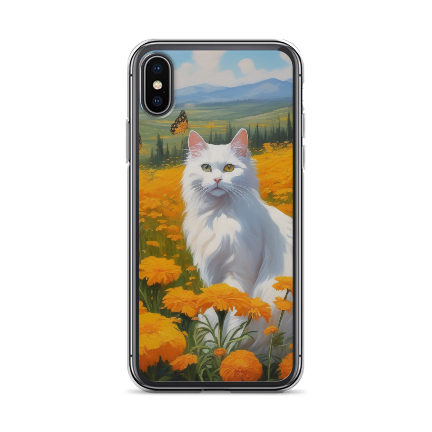 PugMug Custom White Companion Cat iPhone Case