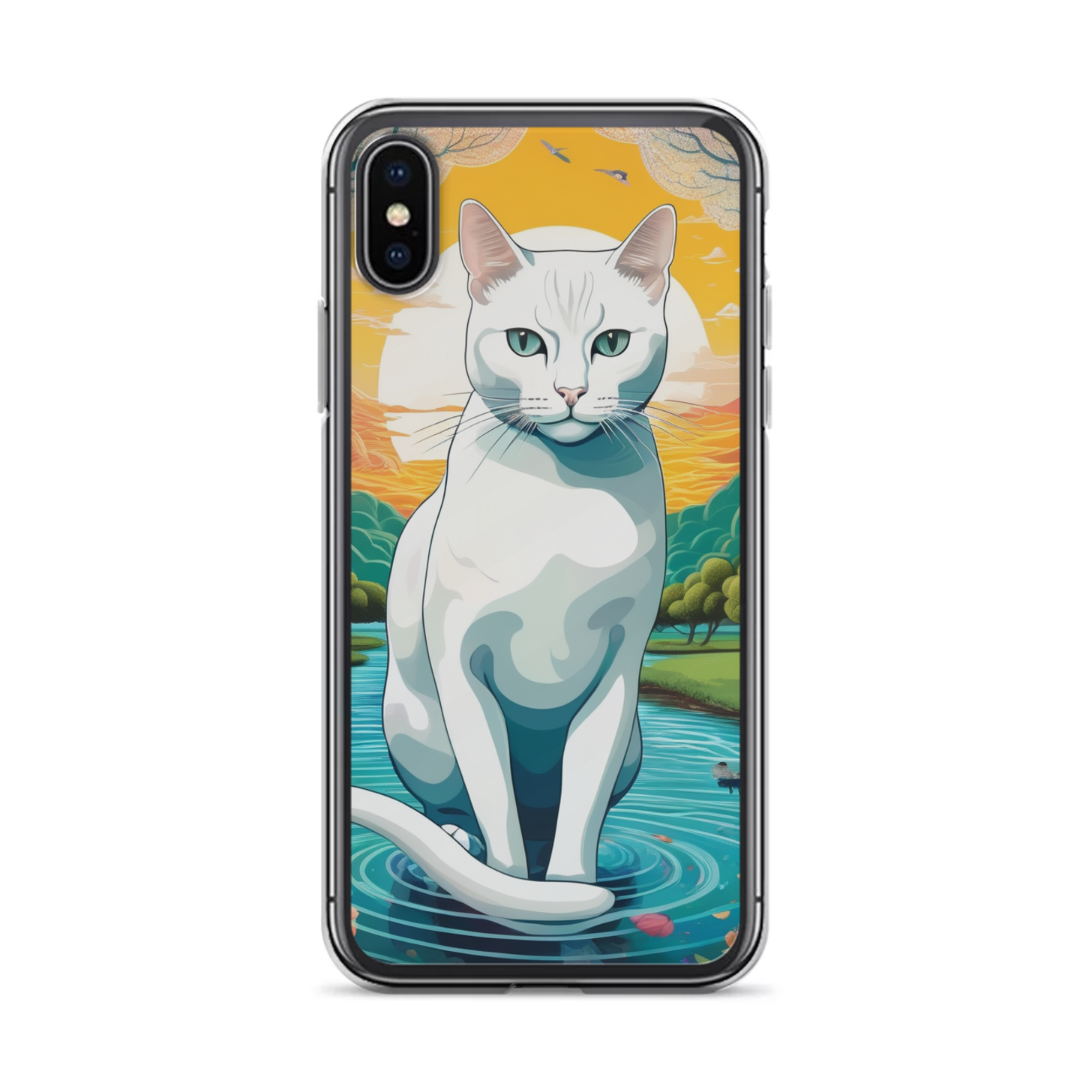 PugMug Custom White Companion Cat iPhone Case