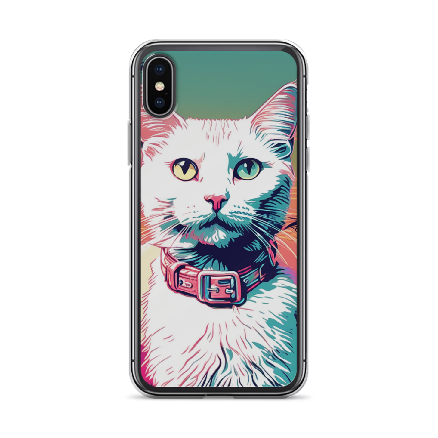 PugMug Custom White Companion Cat iPhone Case