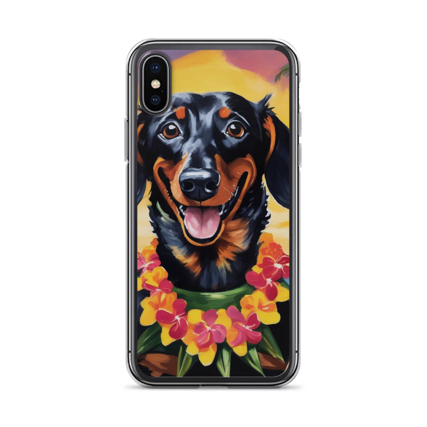 PugMug Custom Black Dachshund iPhone Case