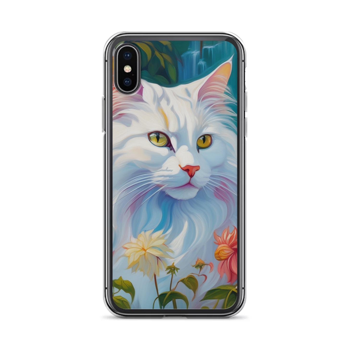 PugMug Custom White Companion Cat iPhone Case
