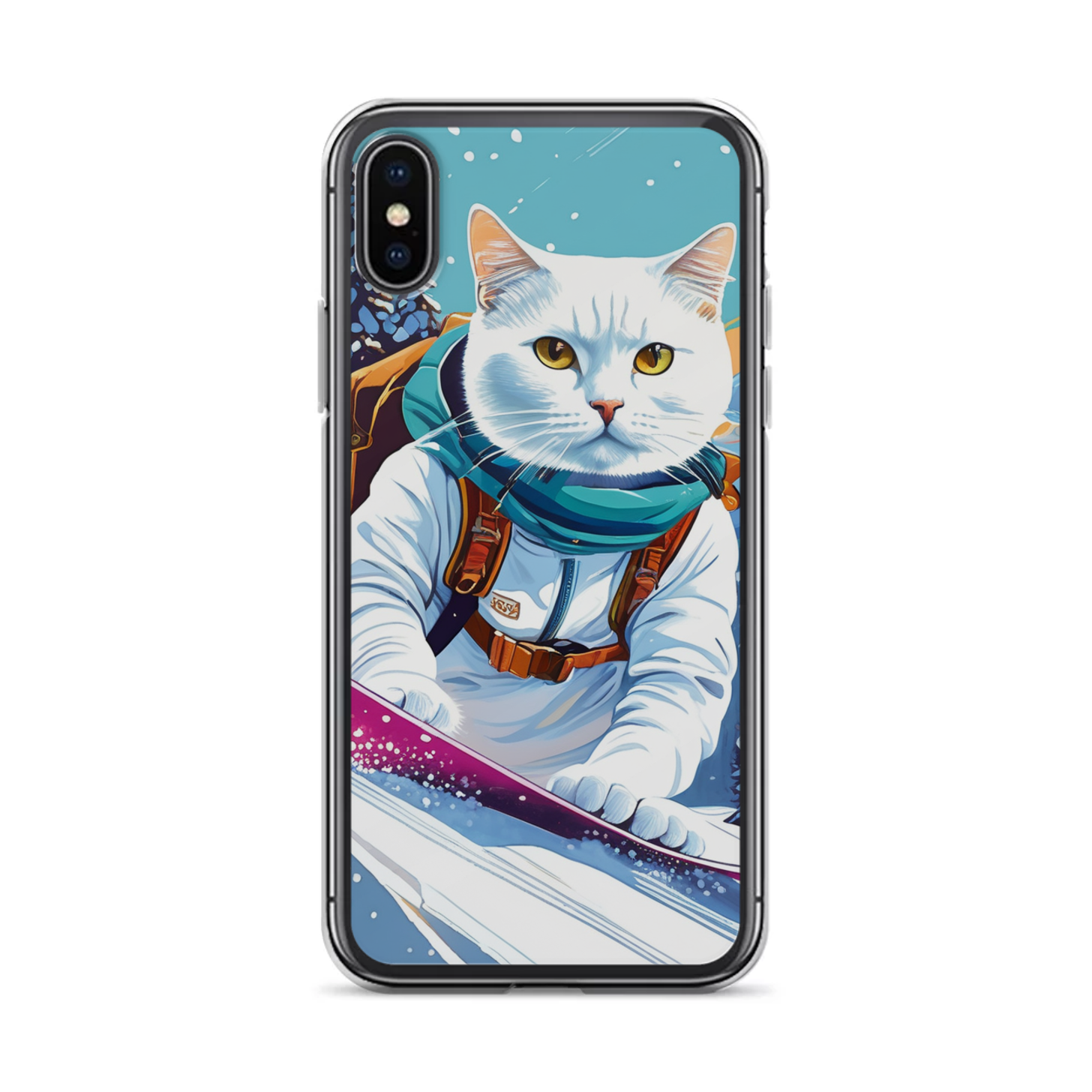 PugMug Custom White Companion Cat iPhone Case