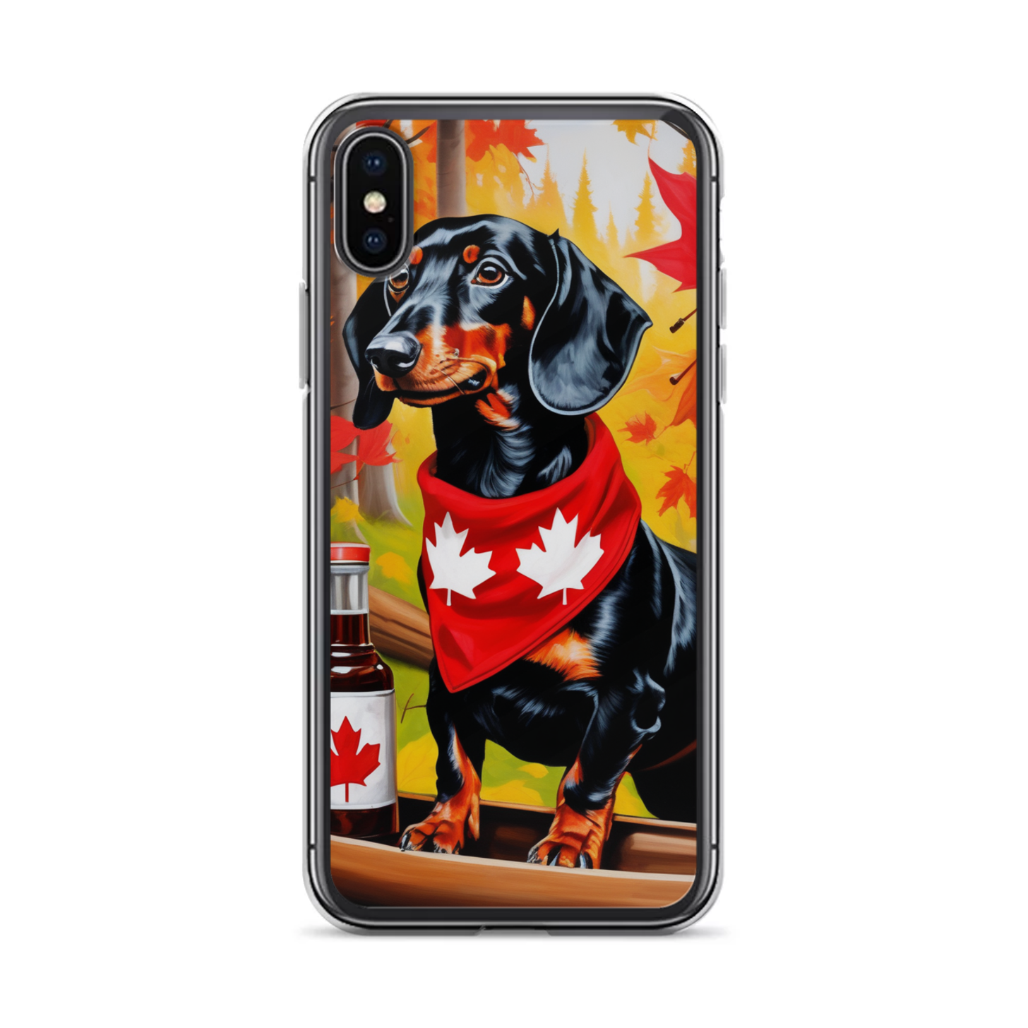 PugMug Custom Black Dachshund iPhone Case
