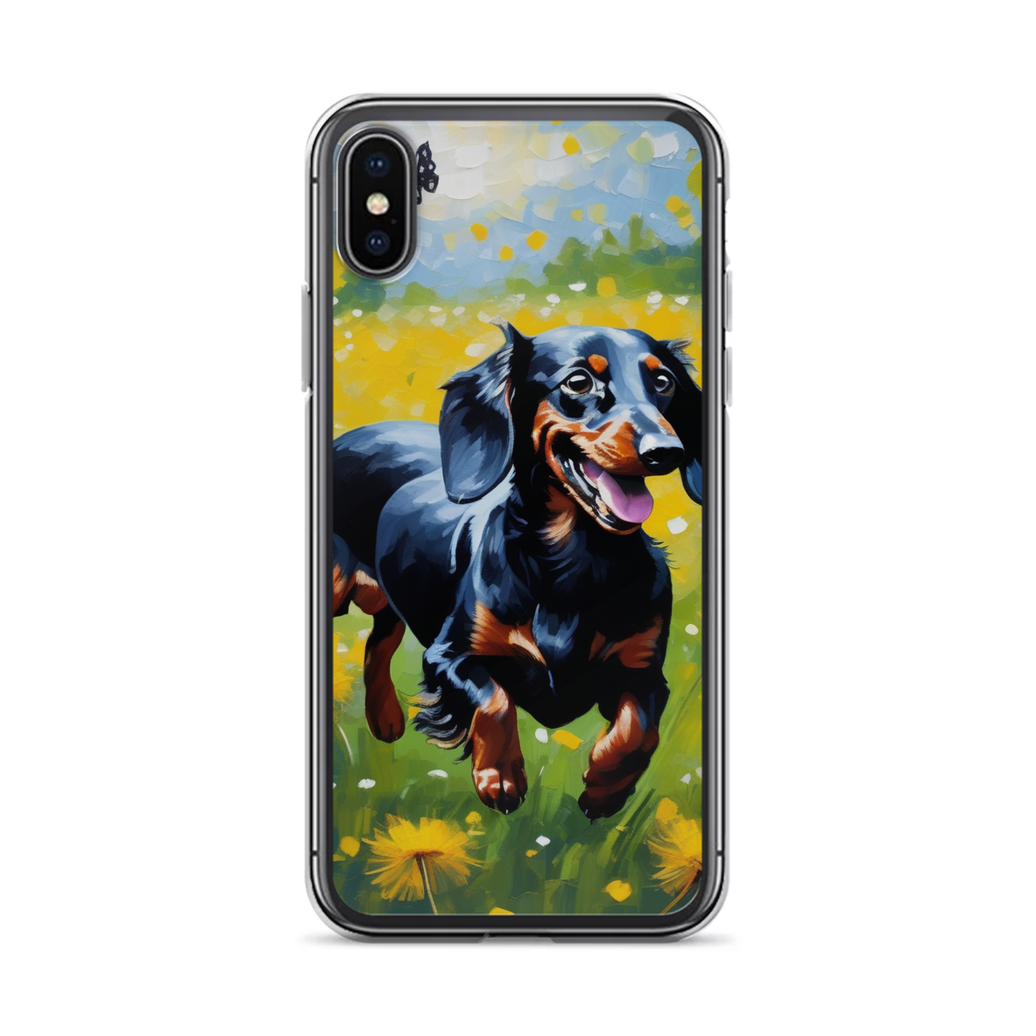 PugMug Custom Black Dachshund iPhone Case
