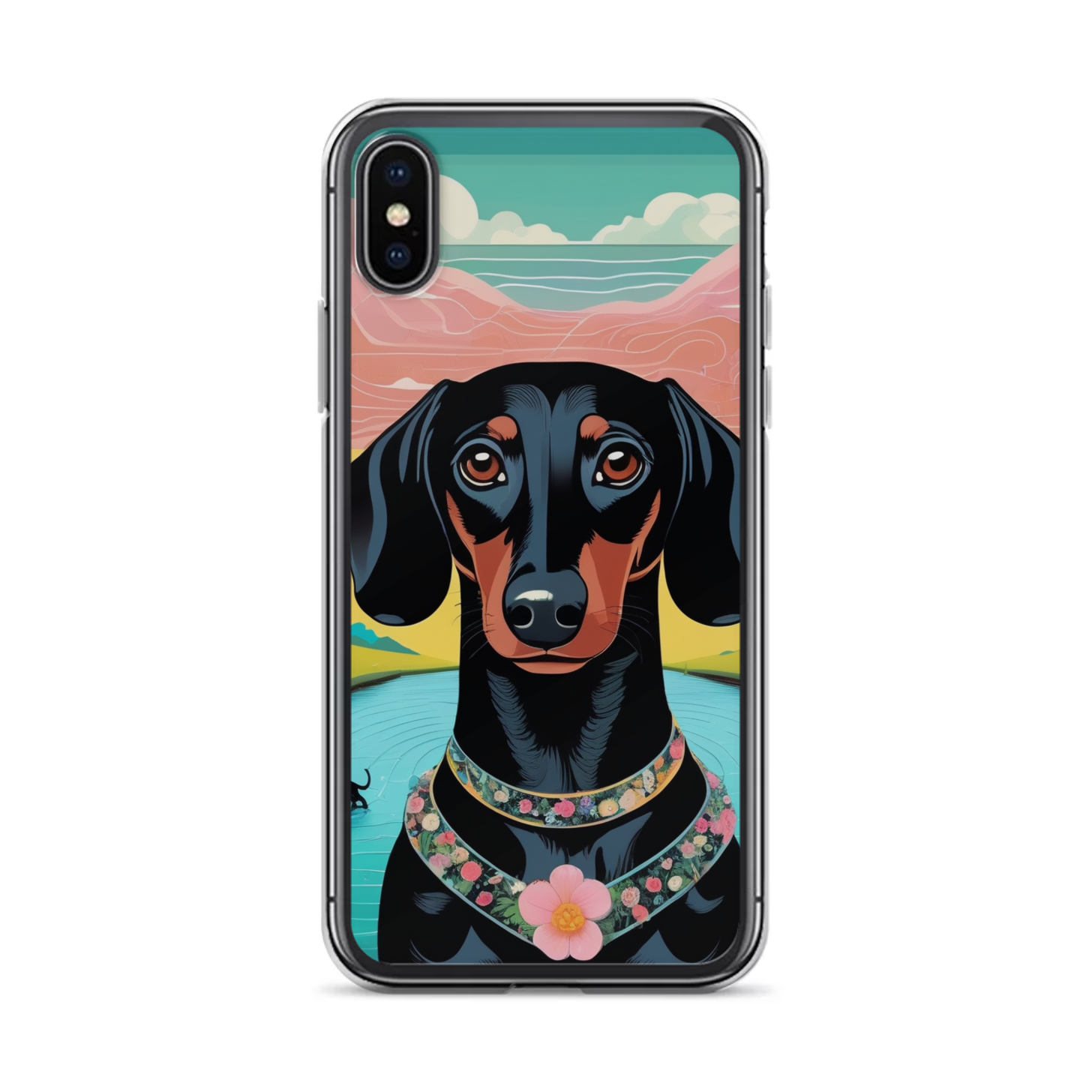 PugMug Custom Black Dachshund iPhone Case