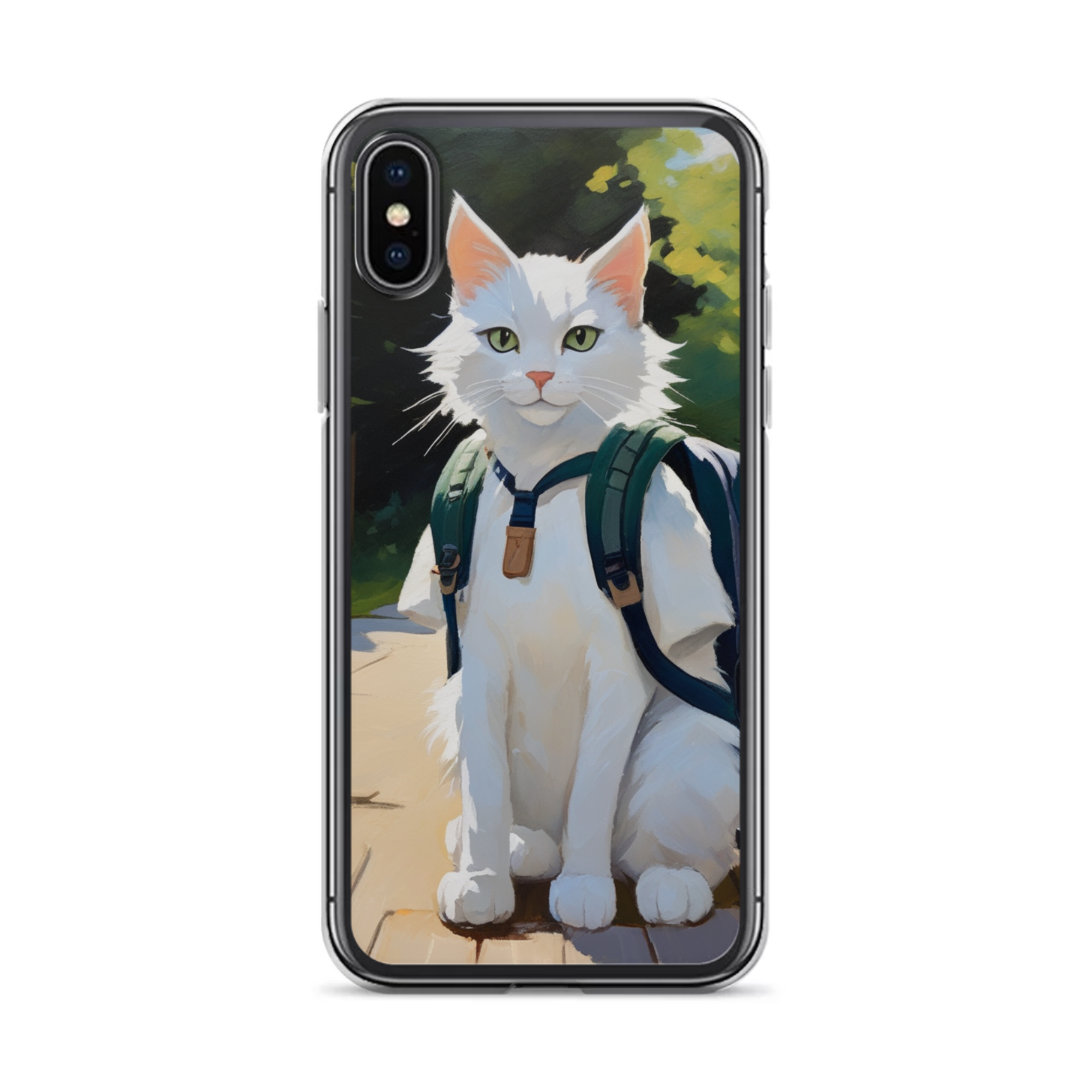 PugMug Custom White Companion Cat iPhone Case