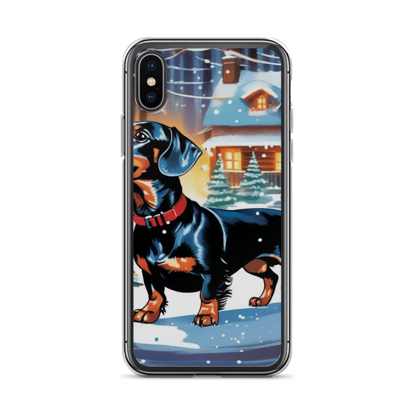 PugMug Custom Black Dachshund iPhone Case