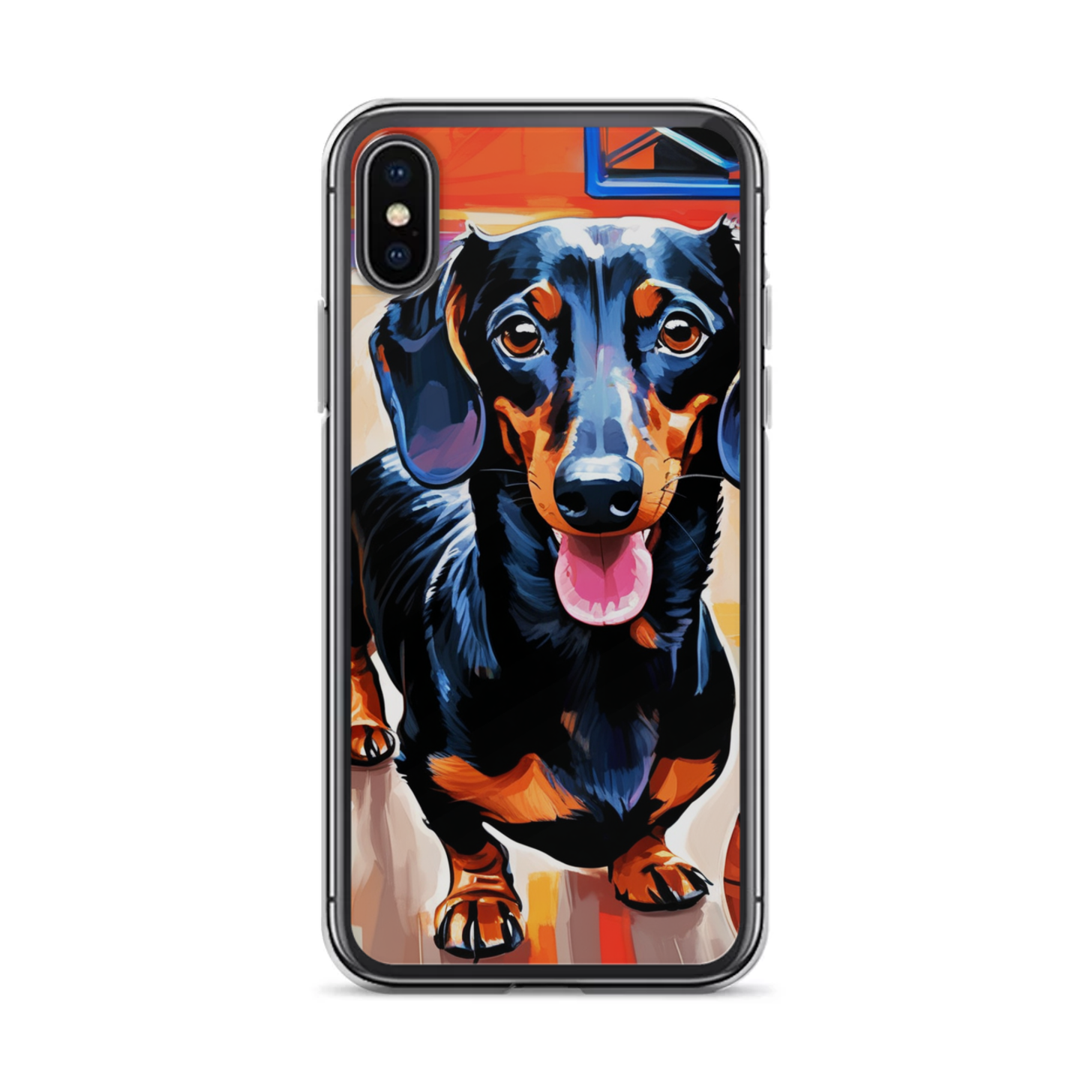 PugMug Custom Black Dachshund iPhone Case