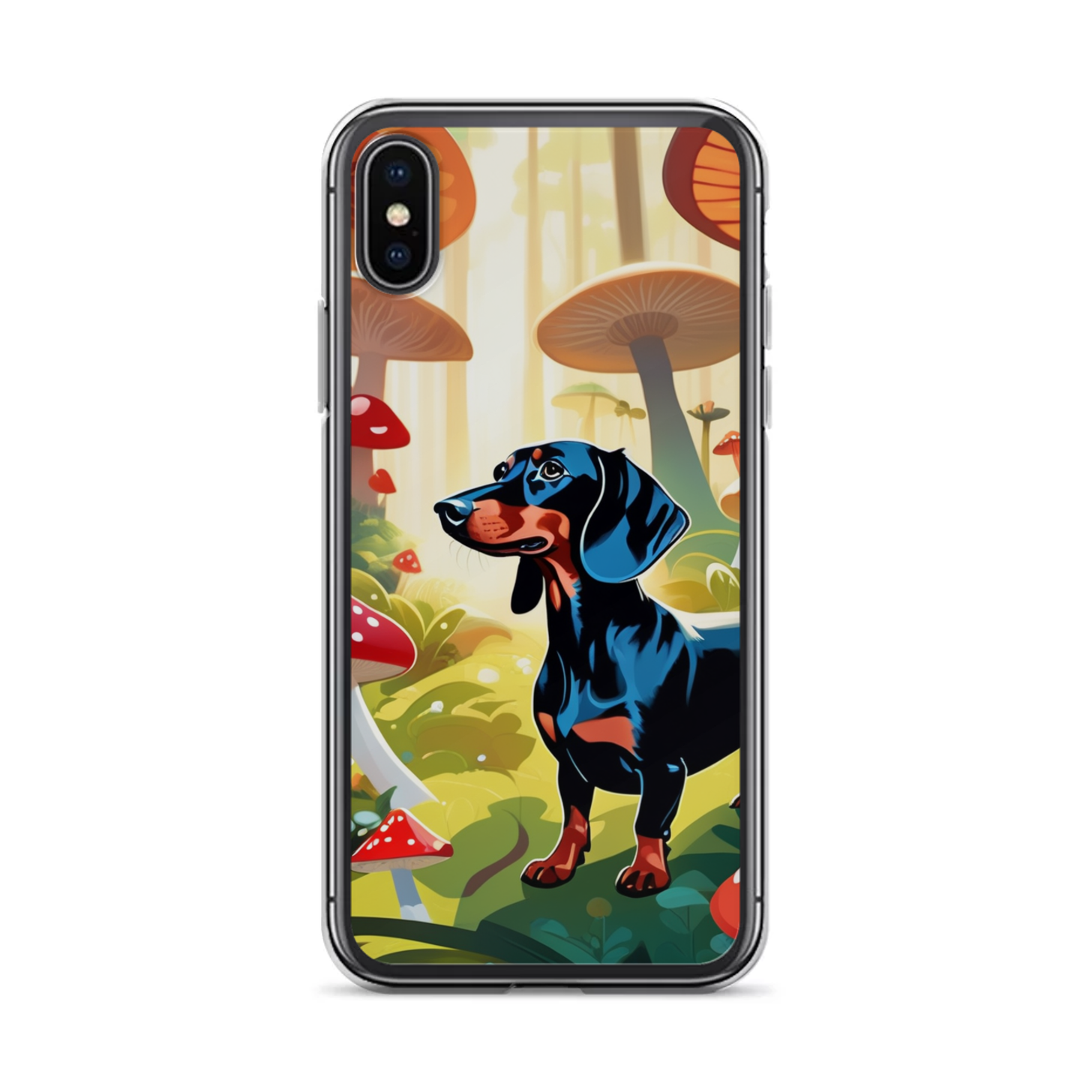 PugMug Custom Black Dachshund iPhone Case