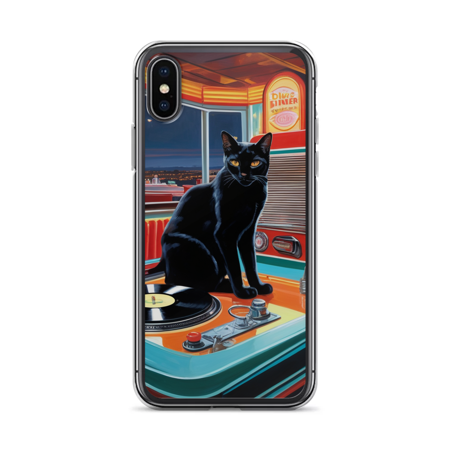 PugMug Custom Black Companion Cat iPhone Case