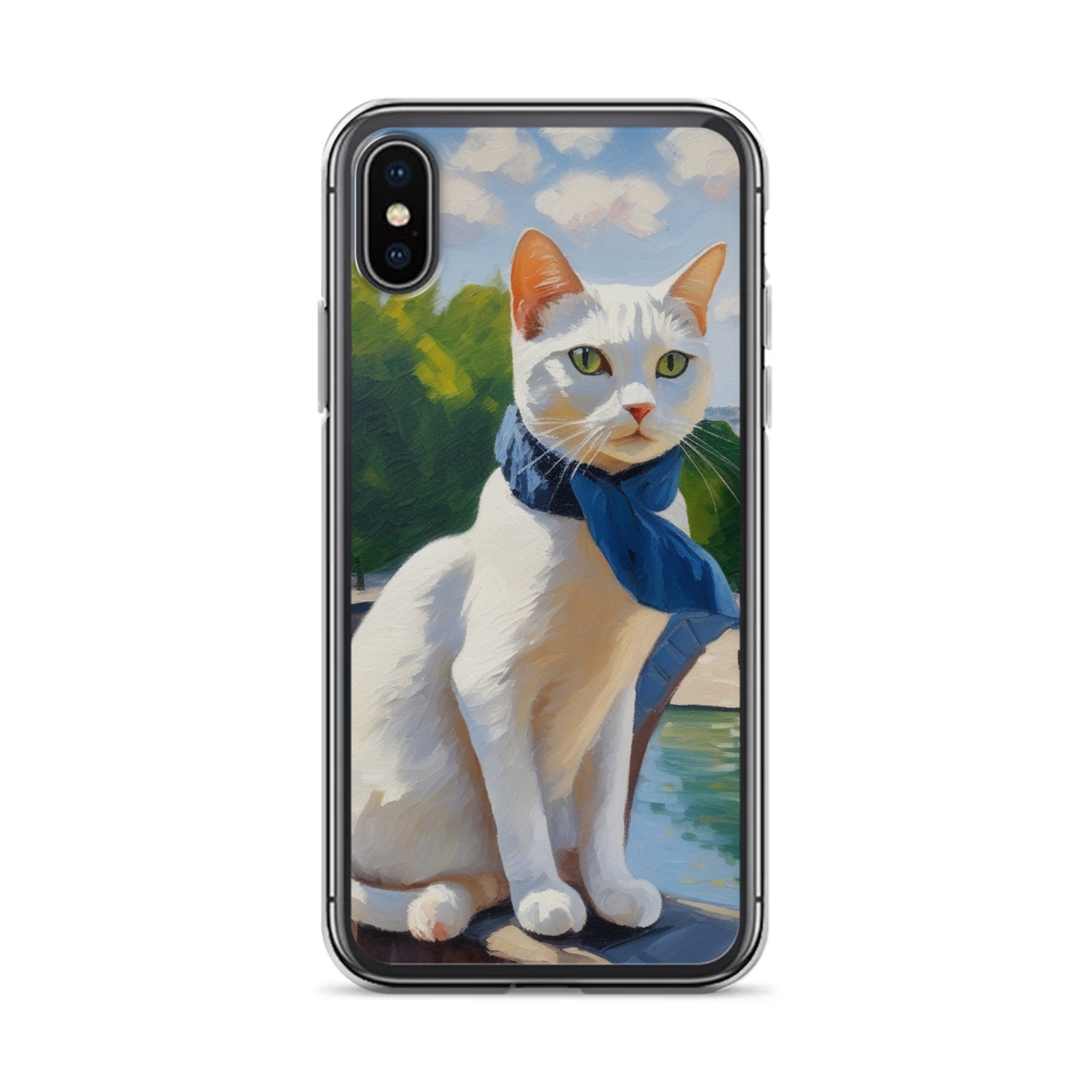 PugMug Custom White Companion Cat iPhone Case
