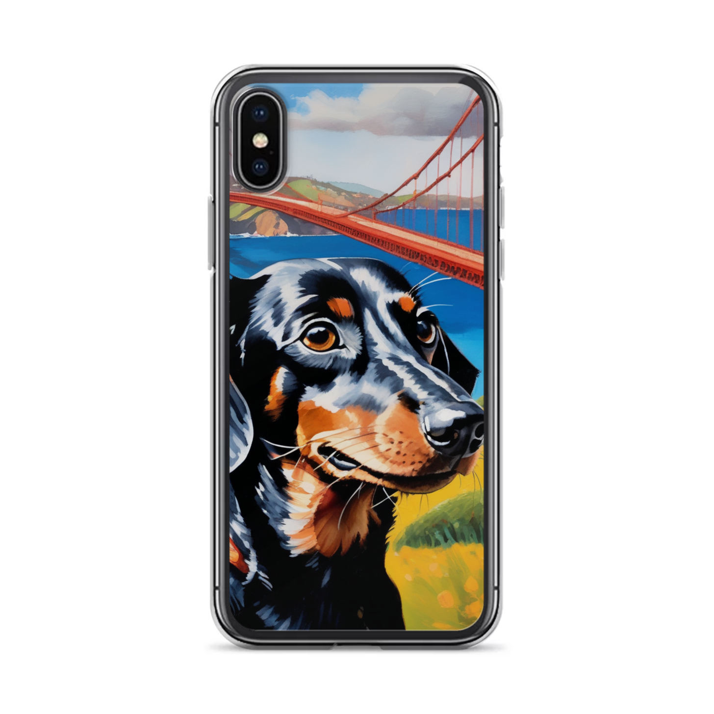 PugMug Custom Black Dachshund iPhone Case