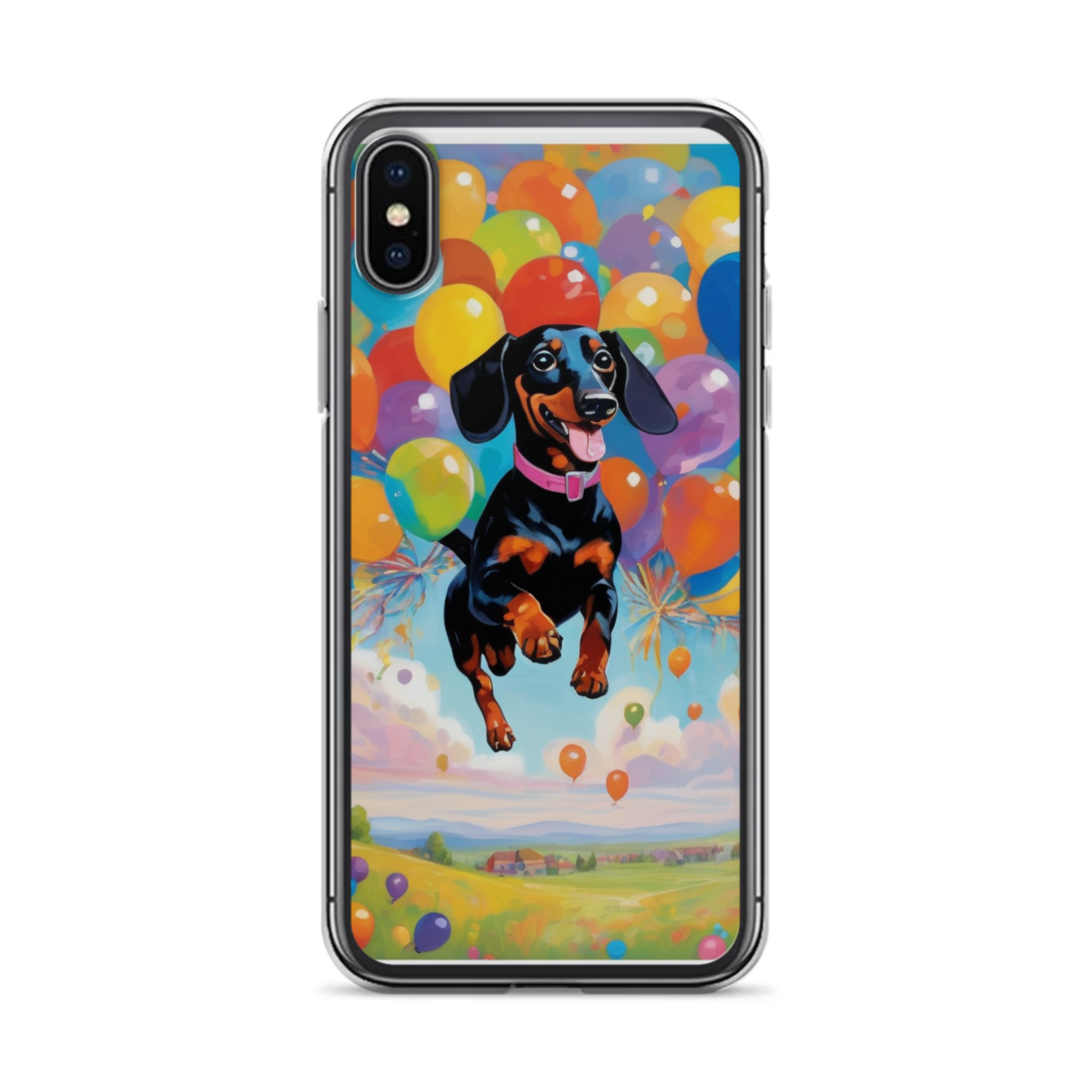 PugMug Custom Black Dachshund iPhone Case
