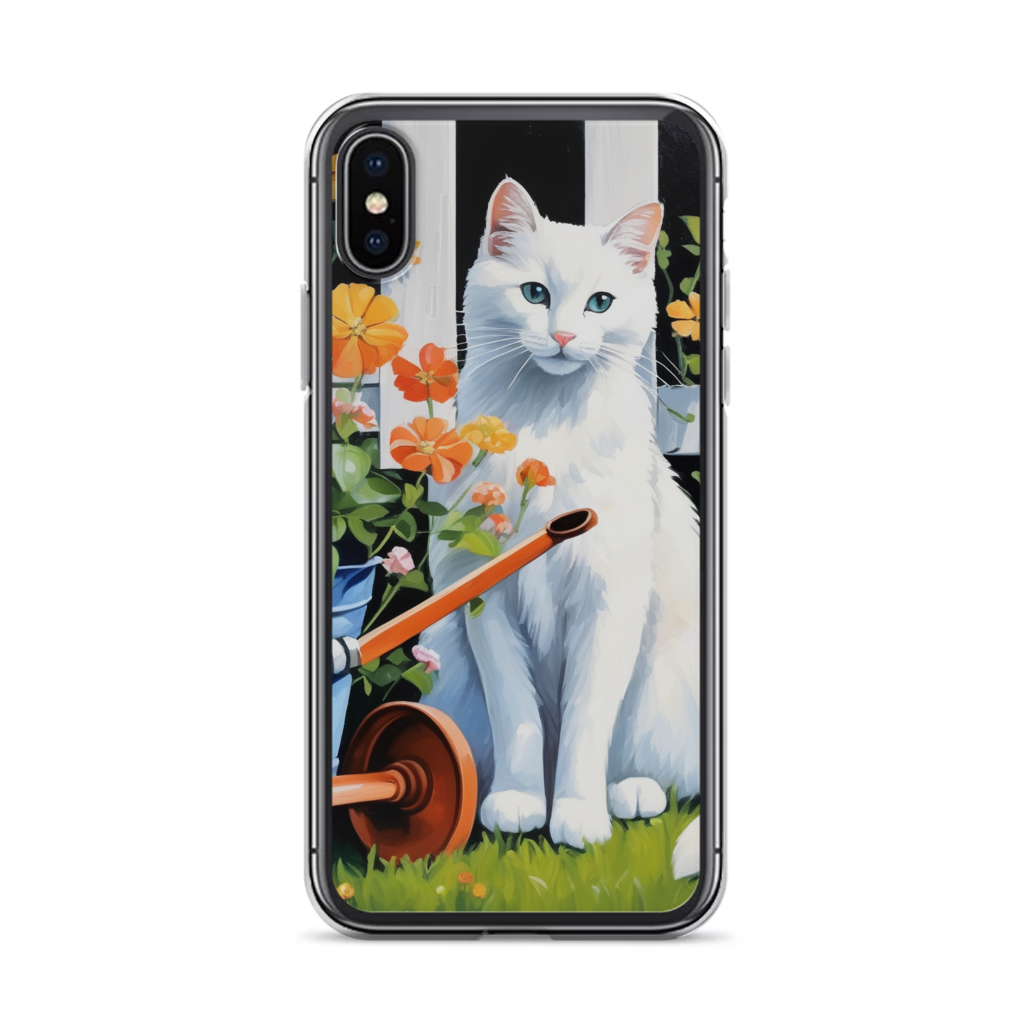 PugMug Custom White Companion Cat iPhone Case