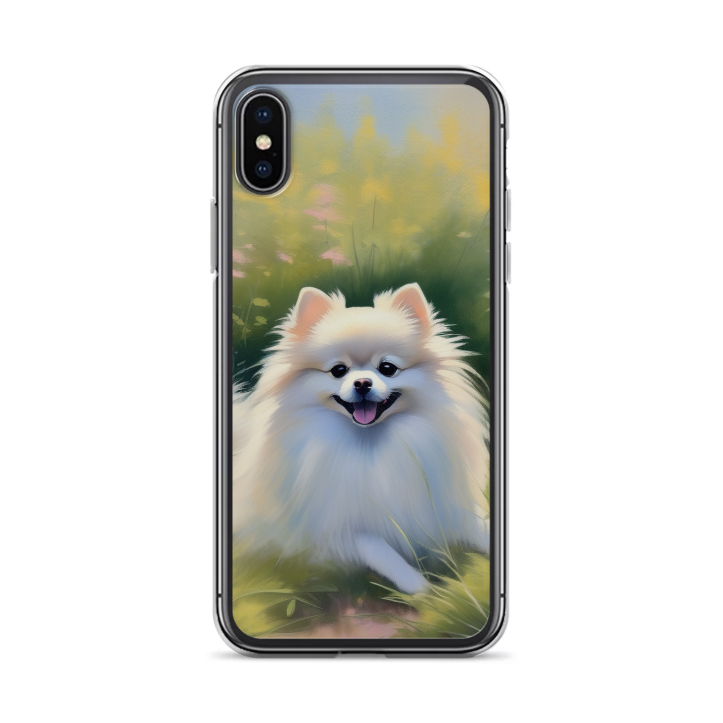 PugMug Custom White Pomeranian iPhone Case