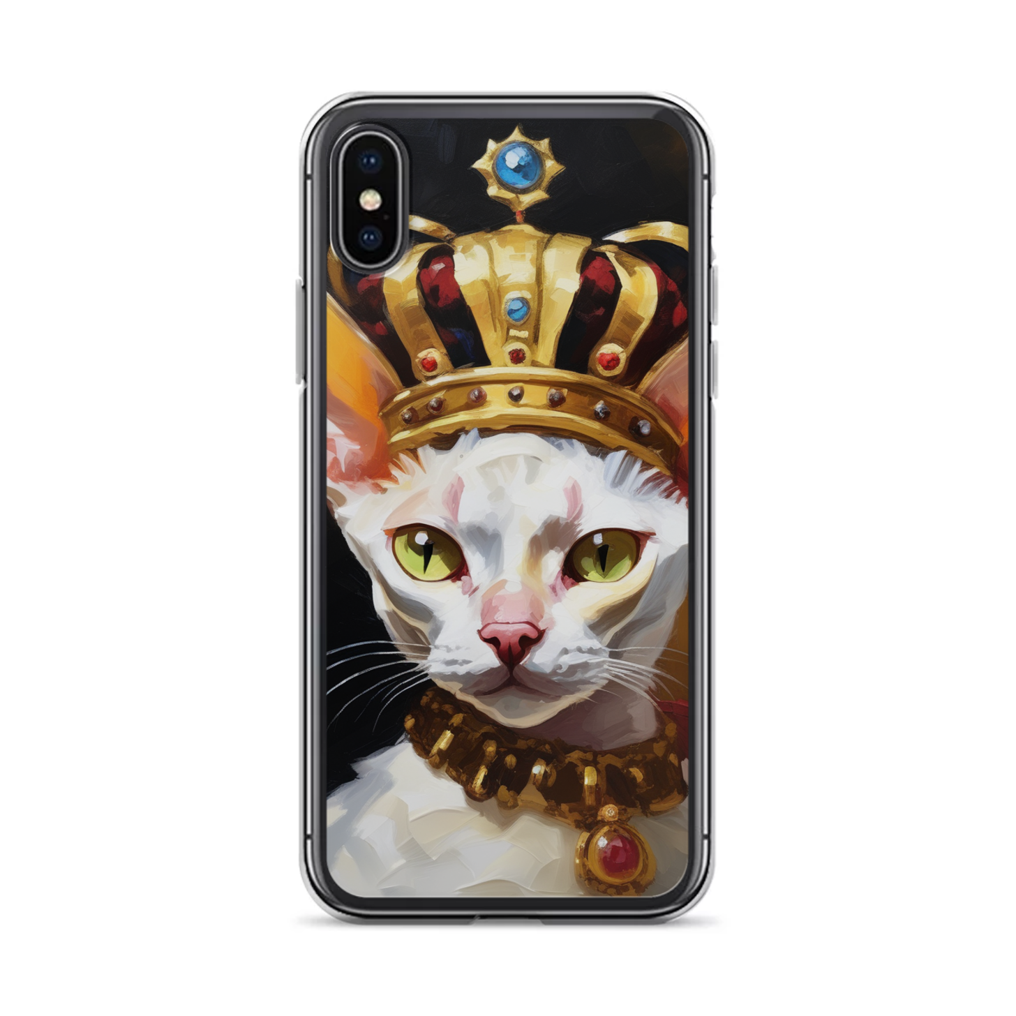 PugMug Custom White Devon Rex Cat iPhone Case