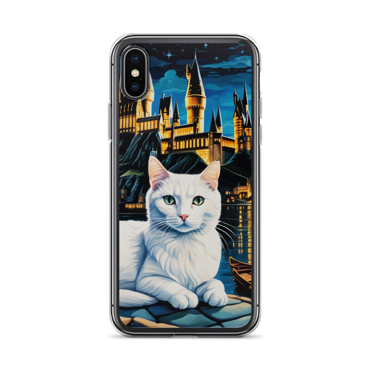 PugMug Custom White Companion Cat iPhone Case