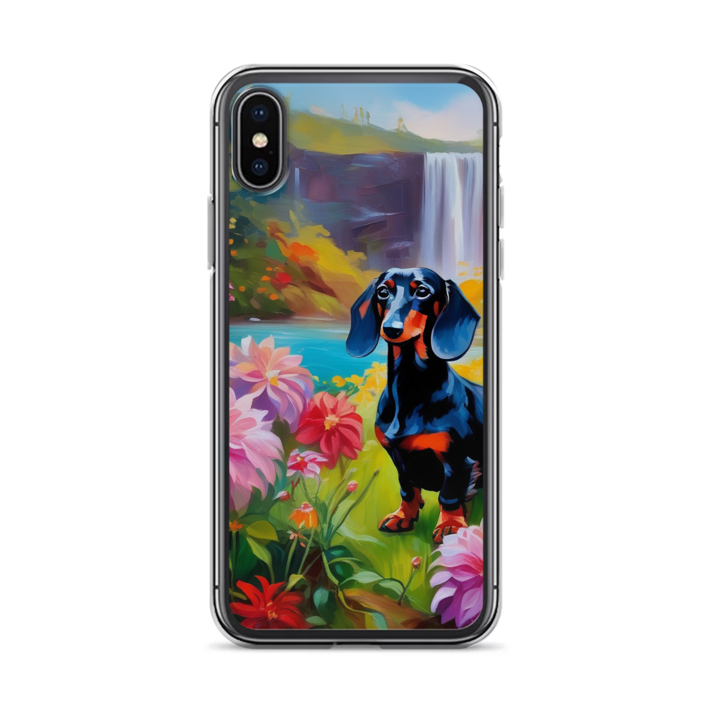 PugMug Custom Black Dachshund iPhone Case