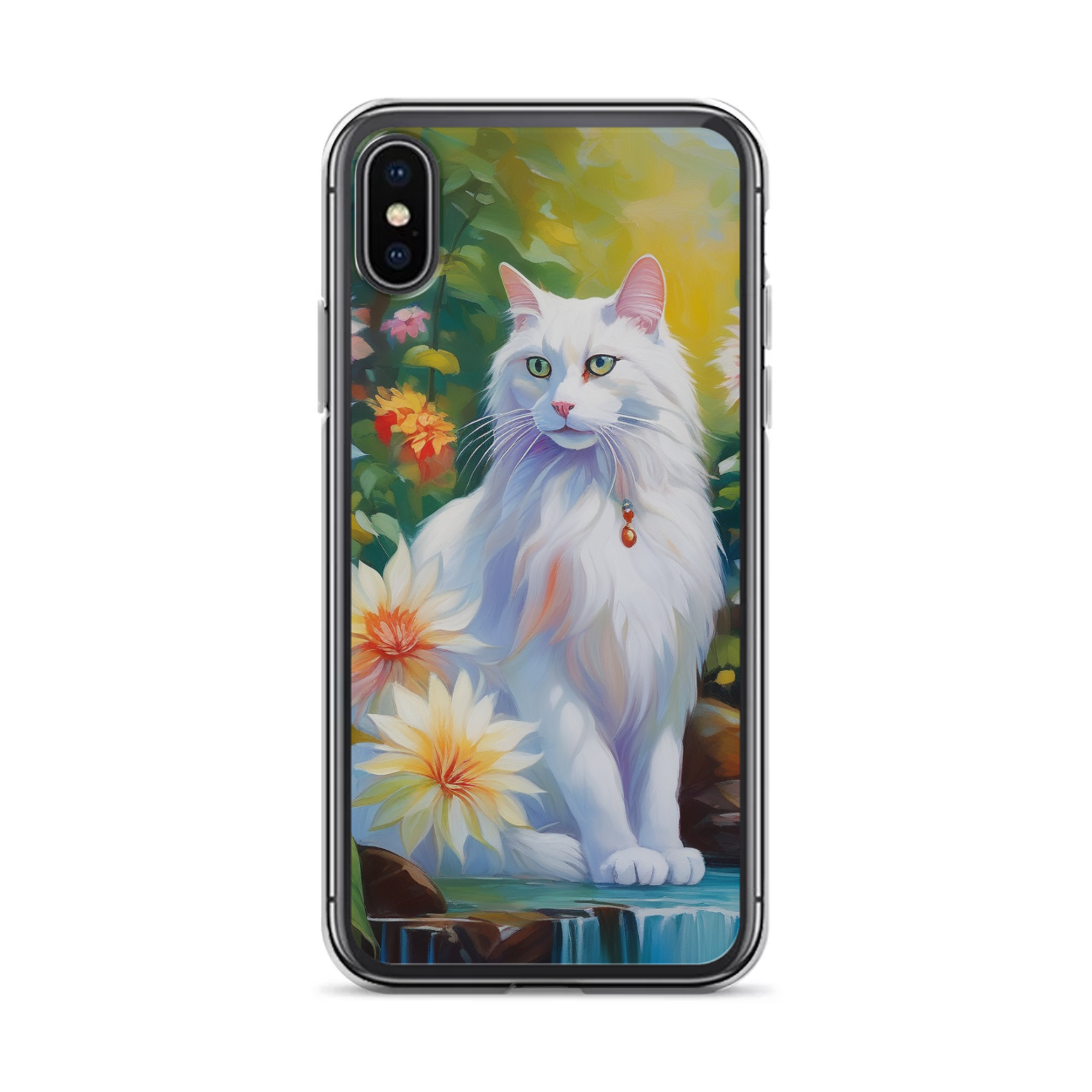 PugMug Custom White Companion Cat iPhone Case