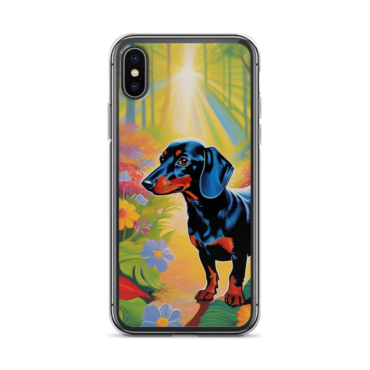 PugMug Custom Black Dachshund iPhone Case