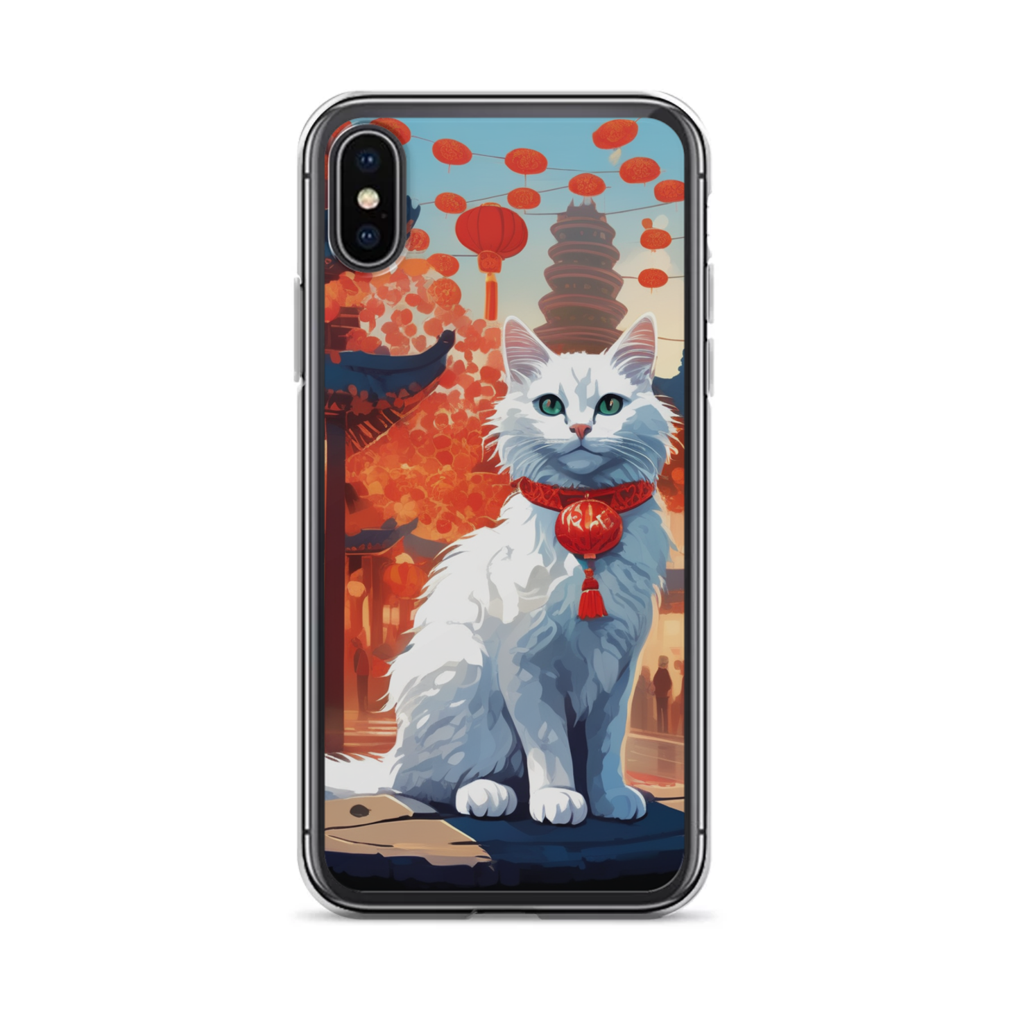 PugMug Custom White Companion Cat iPhone Case