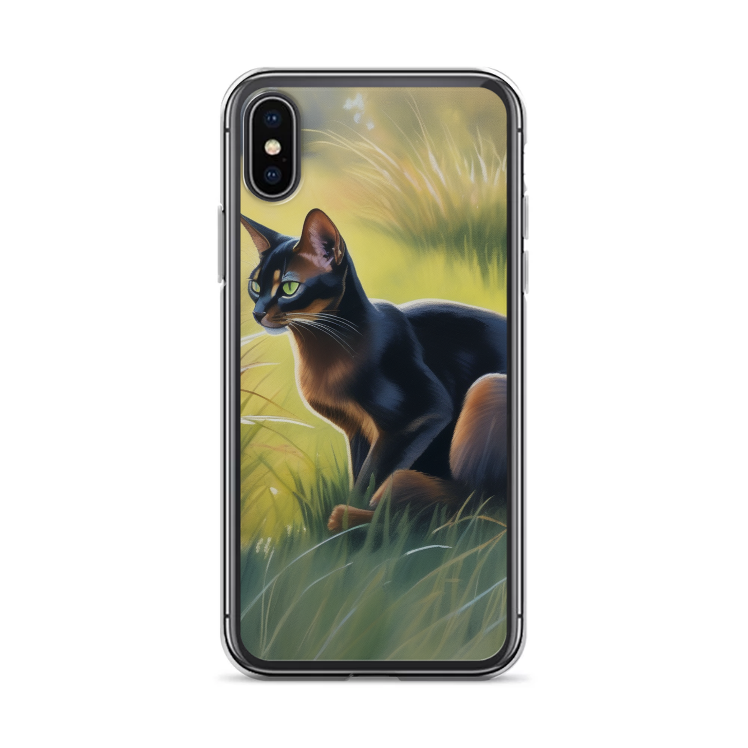 PugMug Custom Black Abyssinian Cat iPhone Case