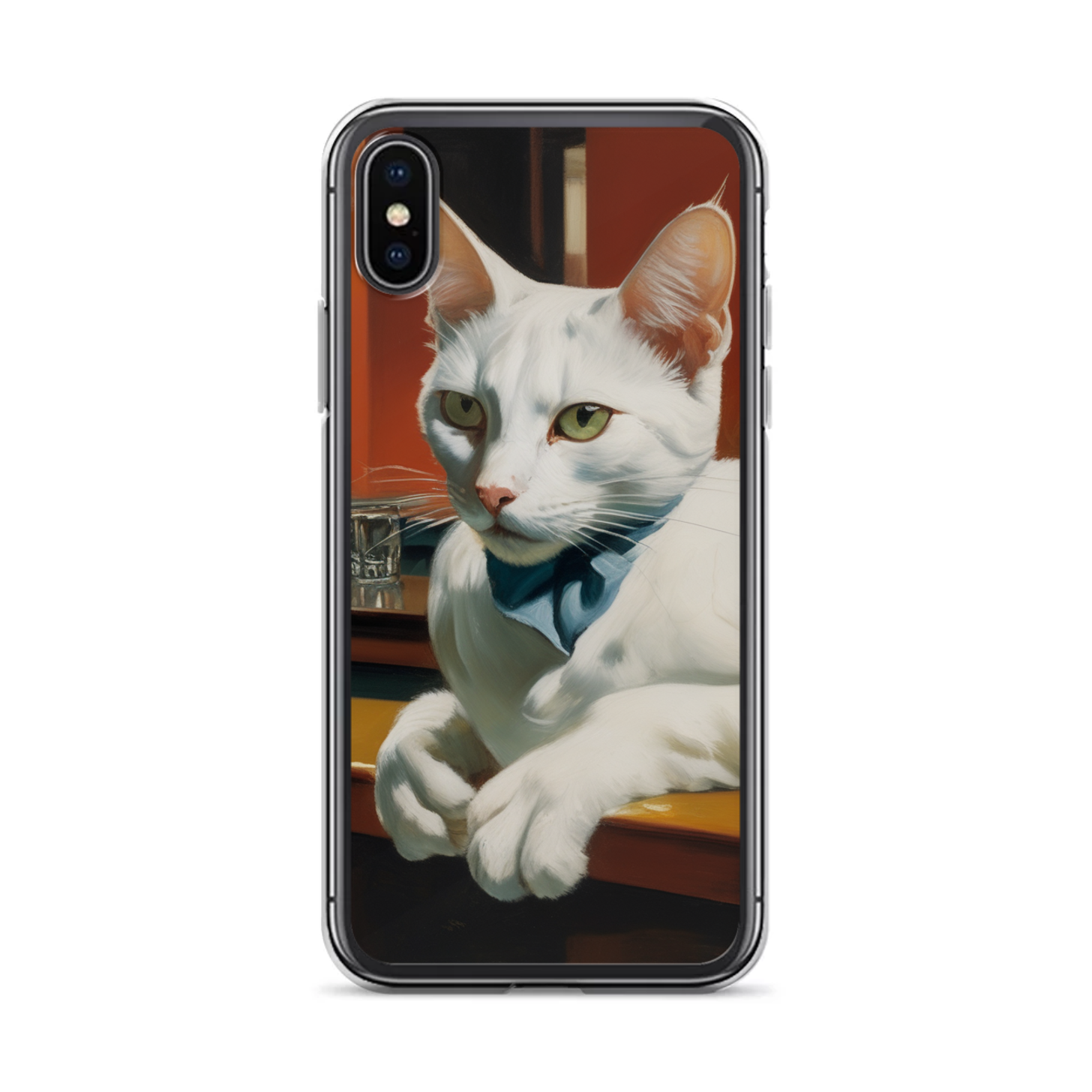 PugMug Custom White Companion Cat iPhone Case