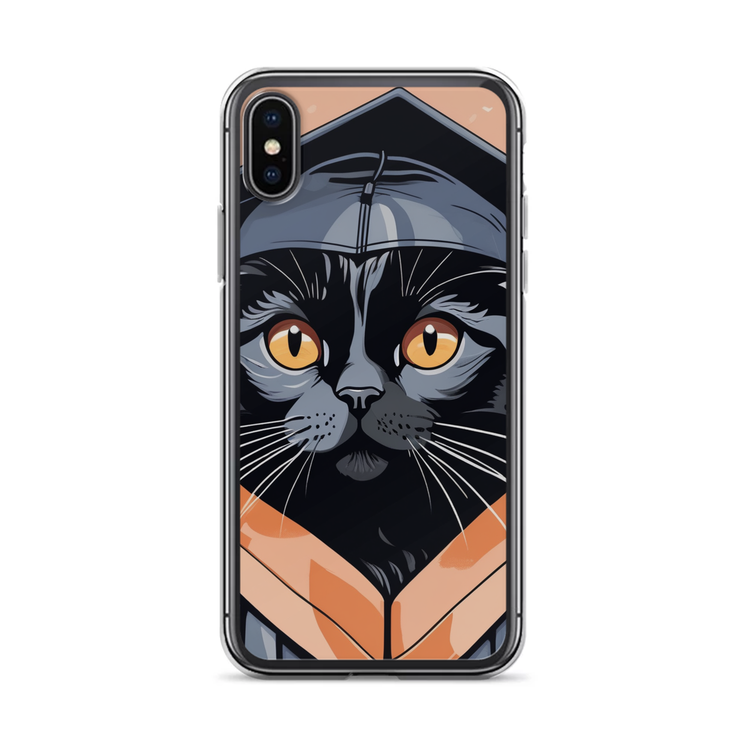 PugMug Custom Black Scottish Fold Cat iPhone Case