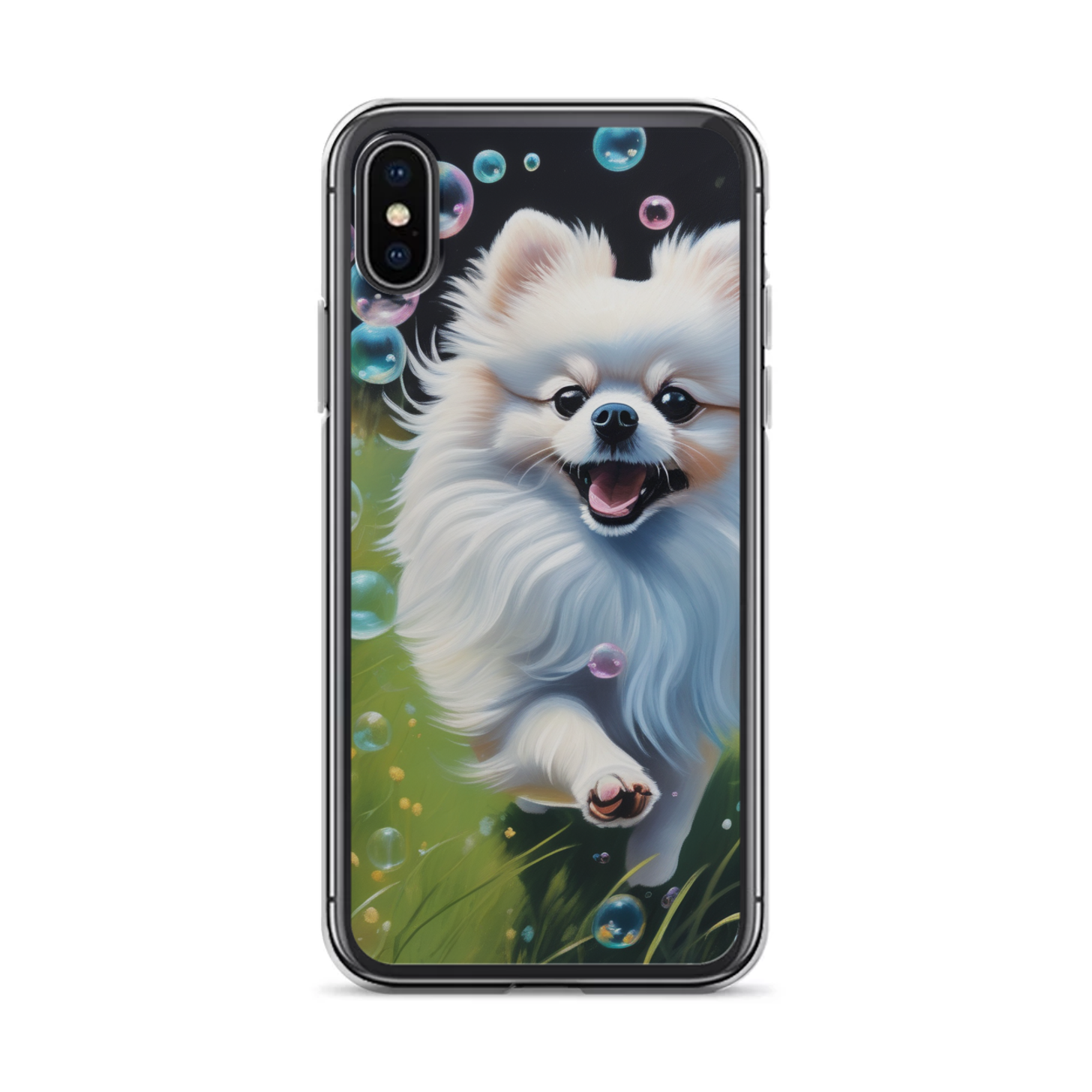 PugMug Custom White Pomeranian iPhone Case