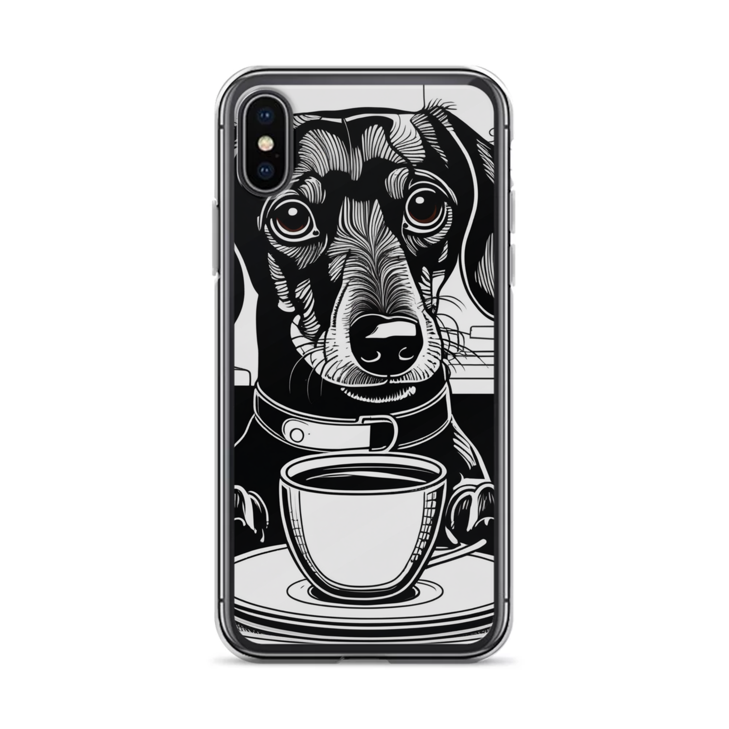 PugMug Custom Black Dachshund iPhone Case
