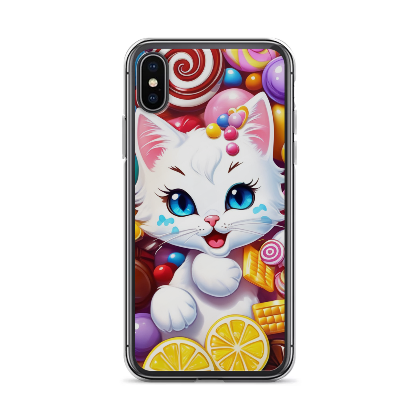 PugMug Custom White Companion Cat iPhone Case