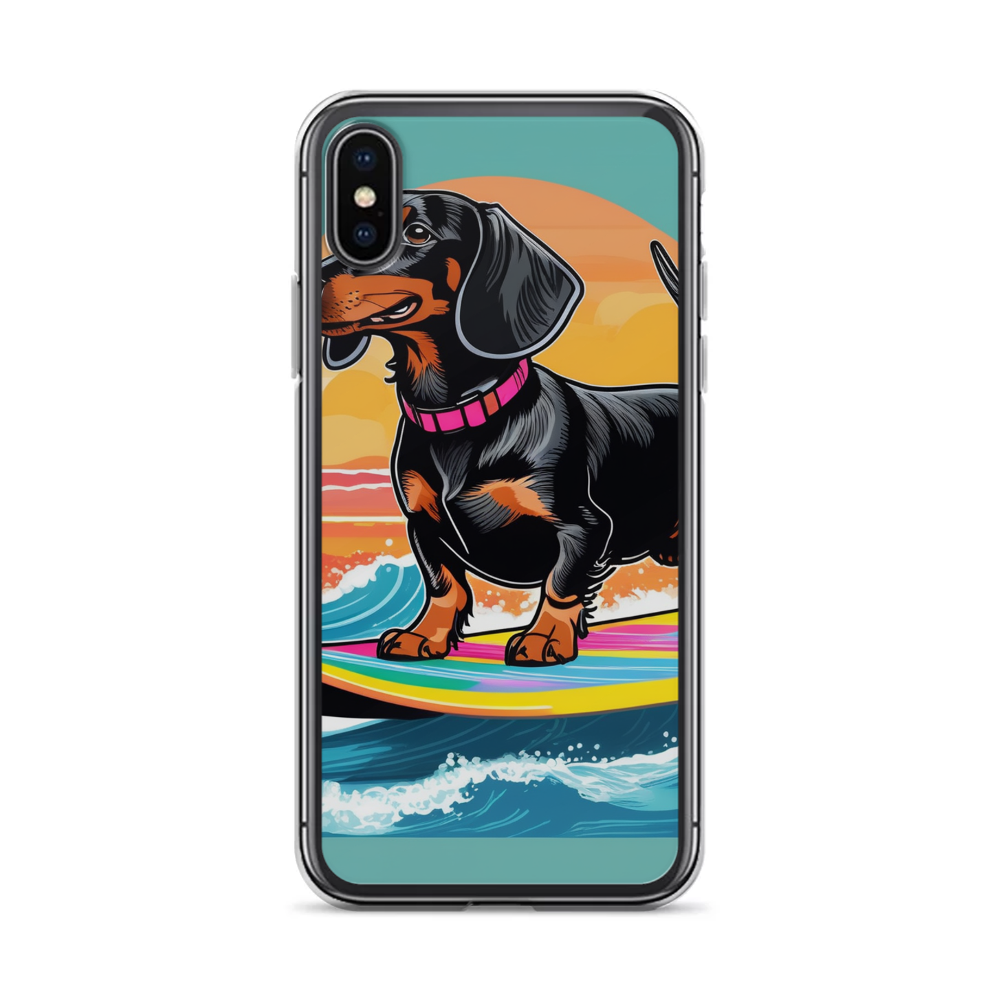 PugMug Custom Black Dachshund iPhone Case