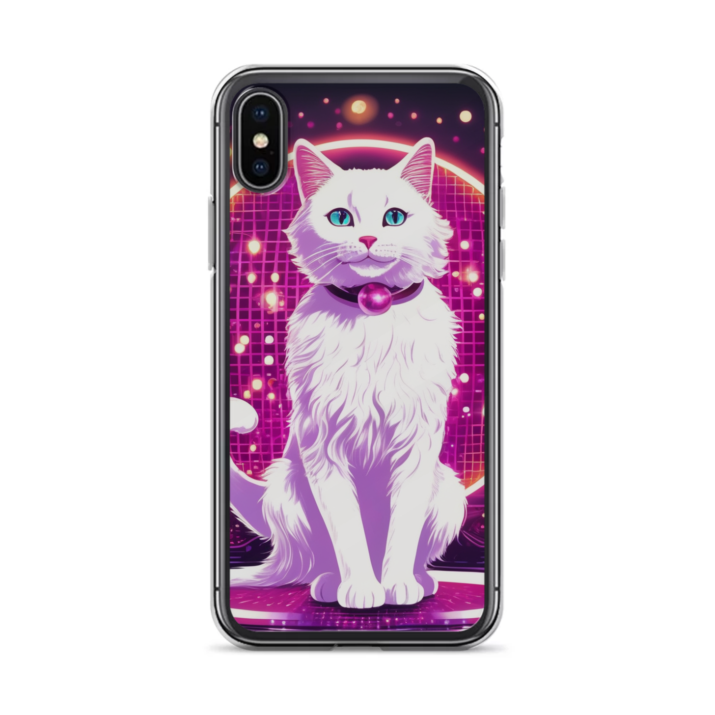 PugMug Custom White Companion Cat iPhone Case