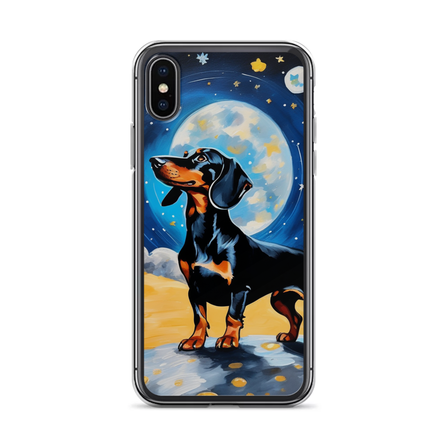 PugMug Custom Black Dachshund iPhone Case