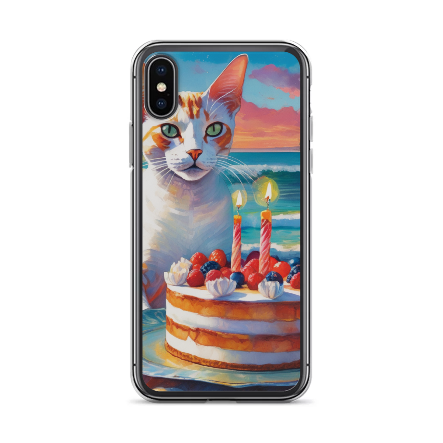 PugMug Custom White Abyssinian Cat iPhone Case