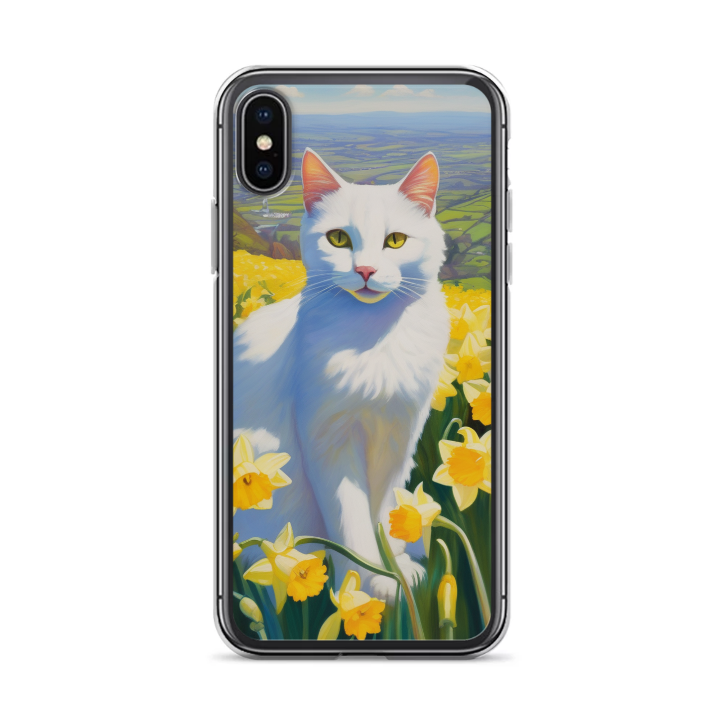 PugMug Custom White Companion Cat iPhone Case