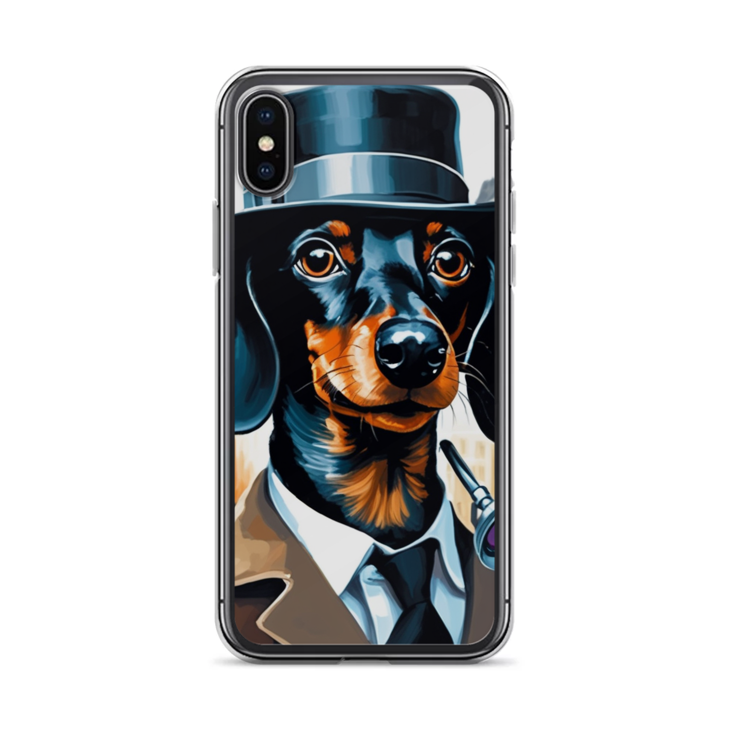 PugMug Custom Black Dachshund iPhone Case