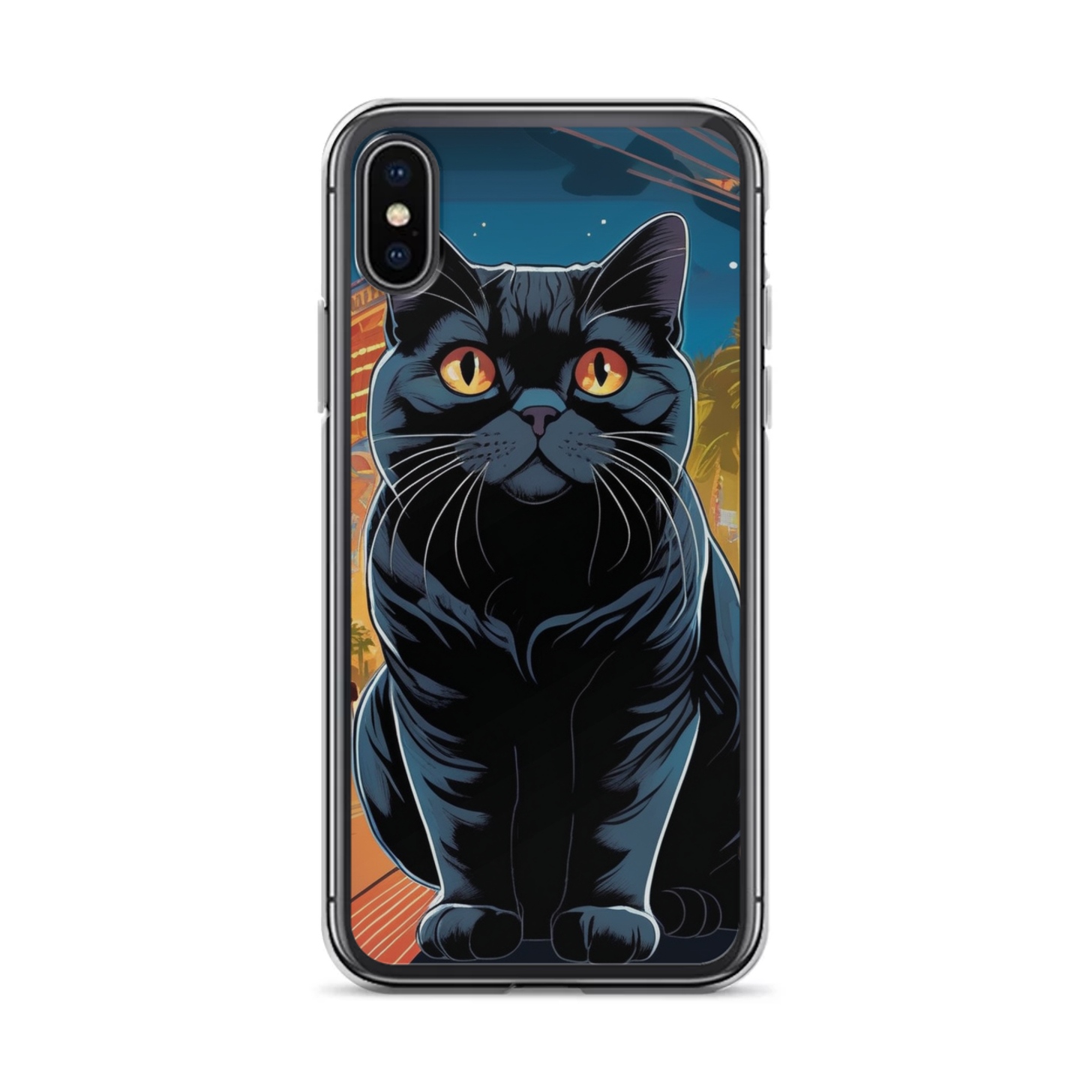 PugMug Custom Black British Shorthair Cat iPhone Case
