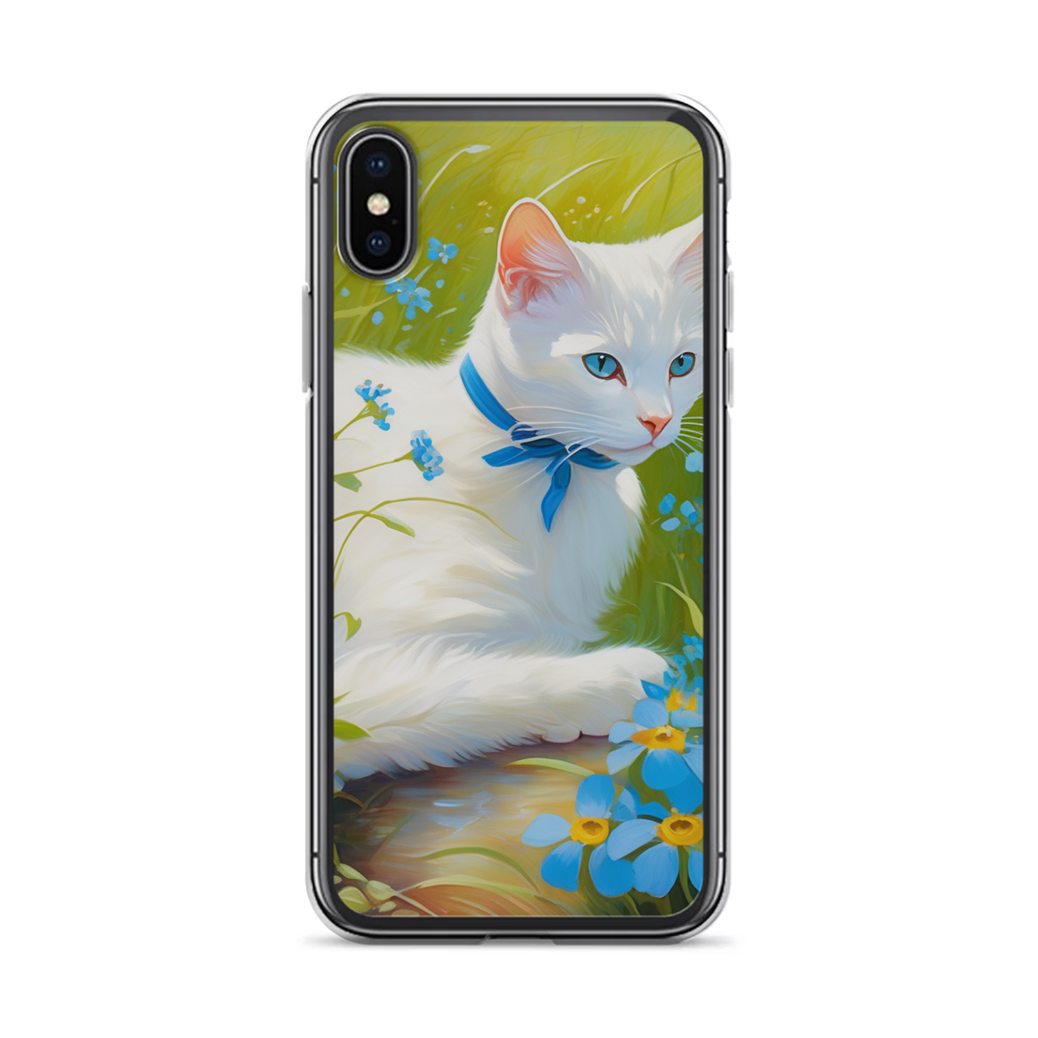 PugMug Custom White Companion Cat iPhone Case