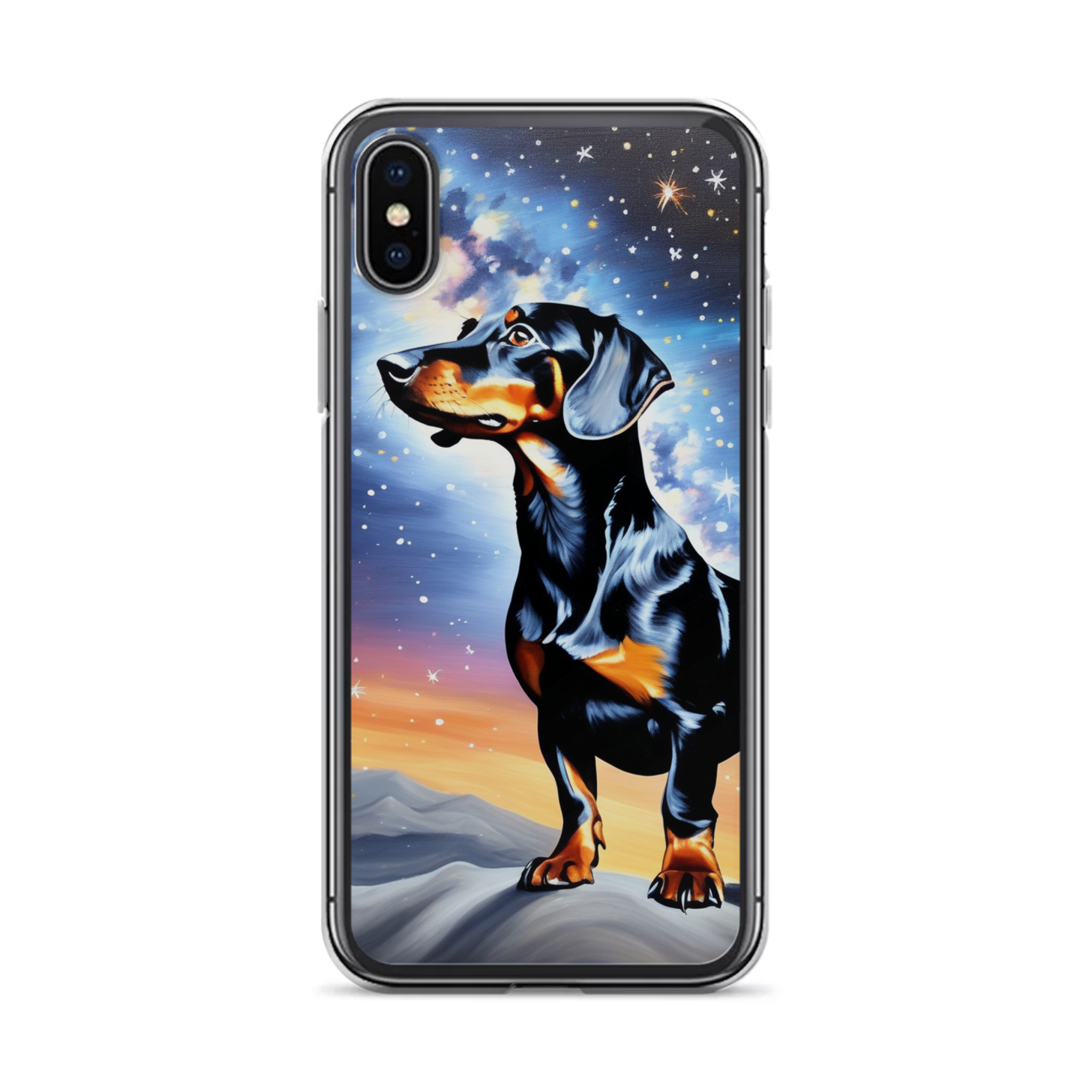 PugMug Custom Black Dachshund iPhone Case