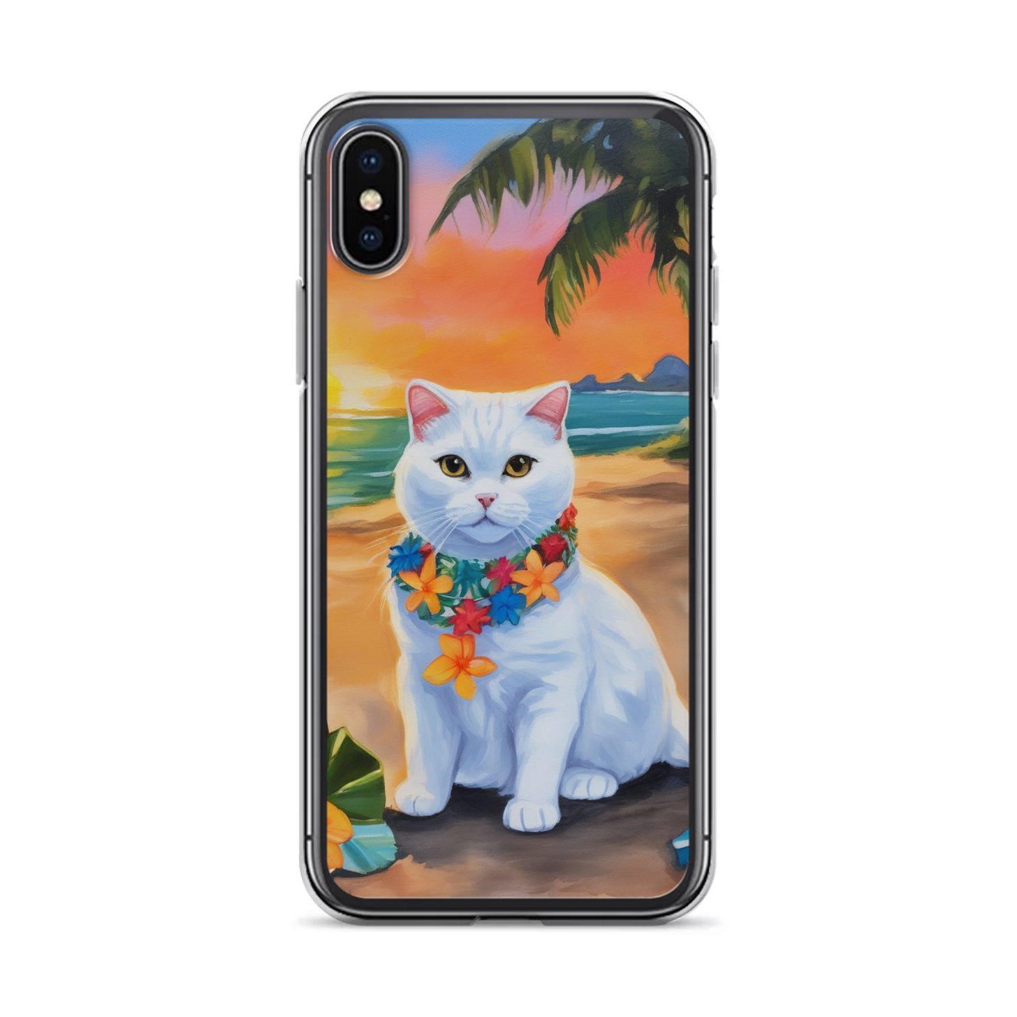 PugMug Custom White Scottish Fold Cat iPhone Case