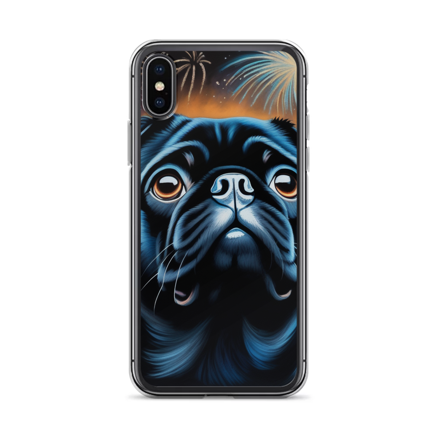 PugMug Custom Black Pug iPhone Case