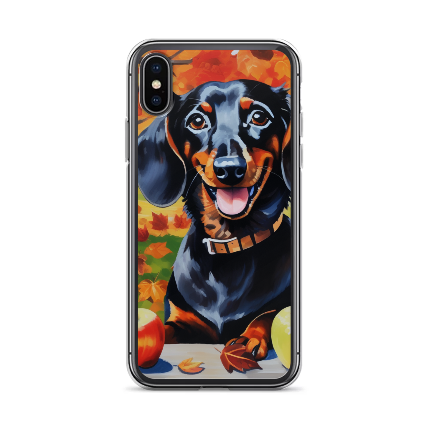 PugMug Custom Black Dachshund iPhone Case